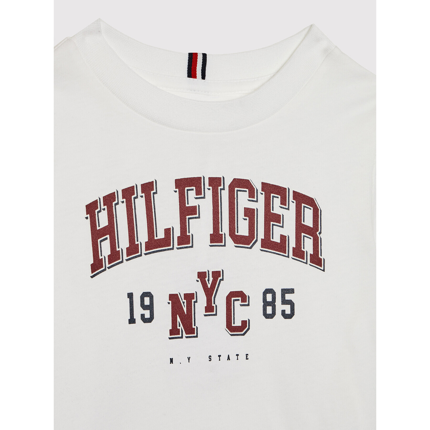 Tommy Hilfiger Тишърт Varsity KB0KB07021 Бордо Regular Fit - Pepit.bg