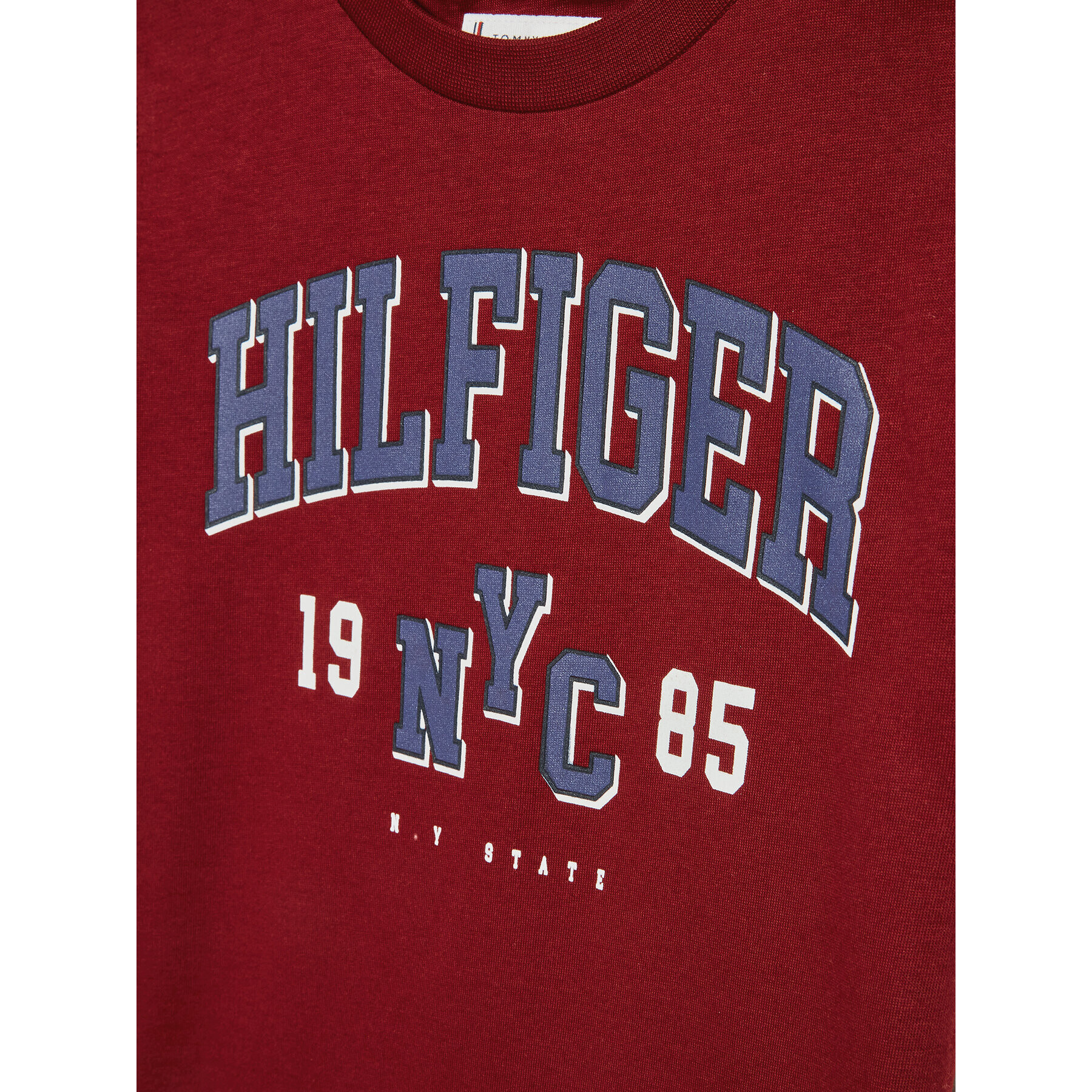 Tommy Hilfiger Тишърт Varsity KB0KB07021 Бордо Regular Fit - Pepit.bg