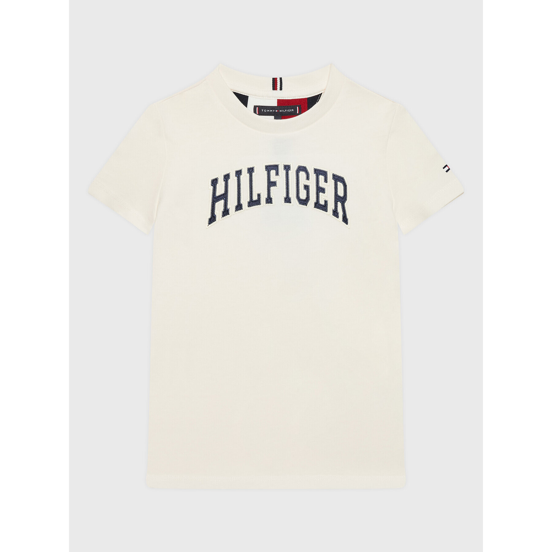 Tommy Hilfiger Тишърт Varsity KB0KB07600 Бял Regular Fit - Pepit.bg