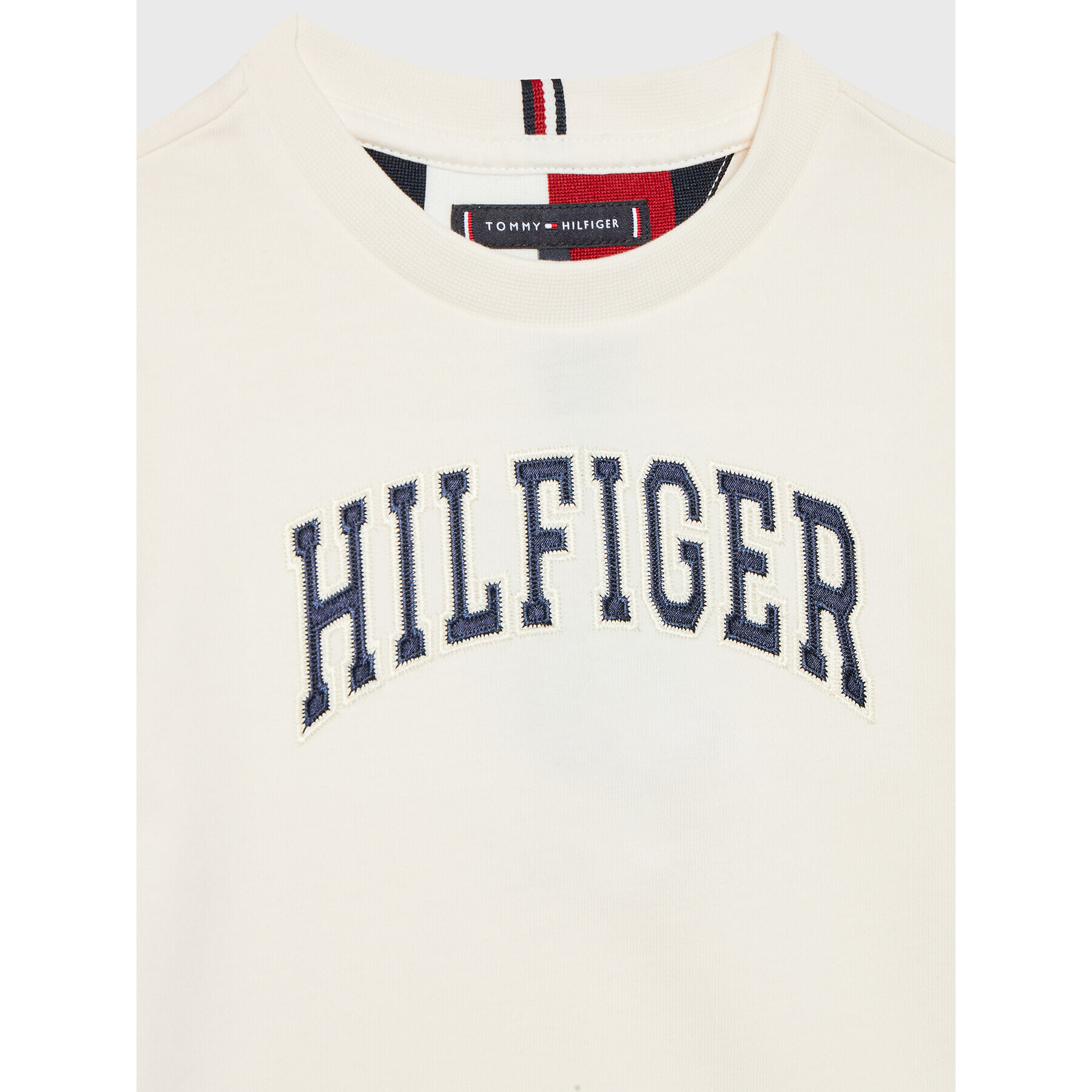 Tommy Hilfiger Тишърт Varsity KB0KB07600 Бял Regular Fit - Pepit.bg