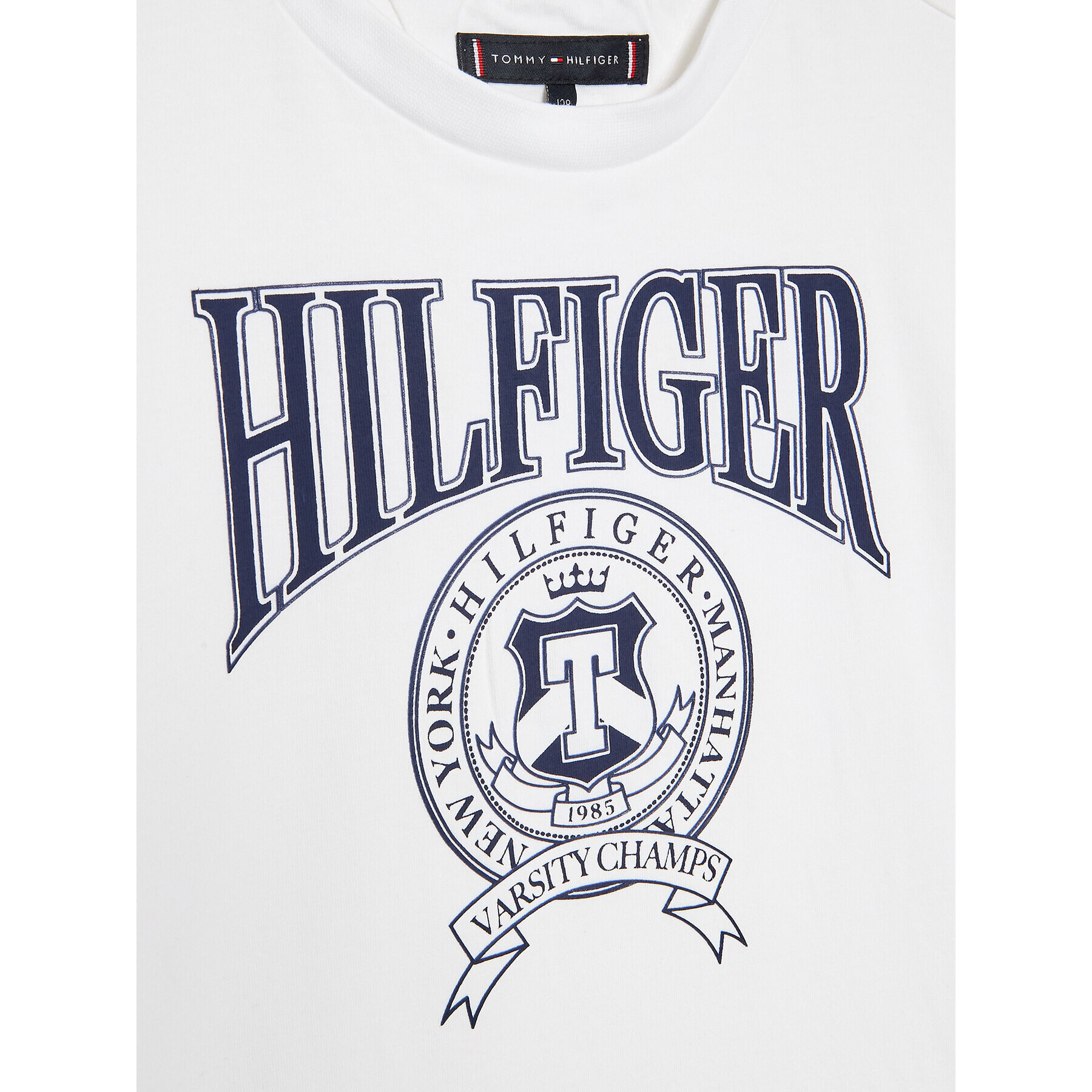 Tommy Hilfiger Тишърт Varsity KB0KB08038 D Бял Regular Fit - Pepit.bg