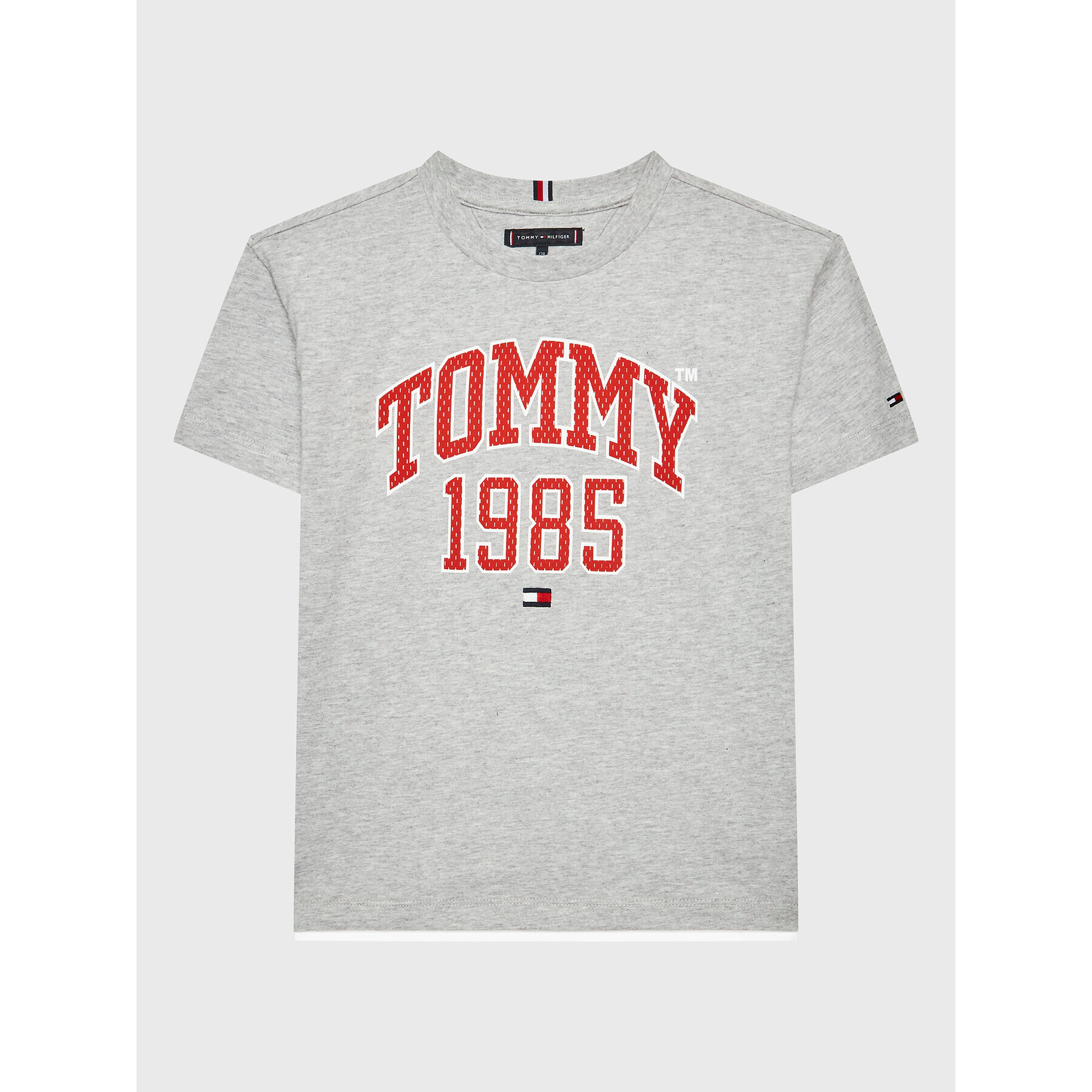 Tommy Hilfiger Тишърт Varsity KB0KB08206 D Сив Regular Fit - Pepit.bg