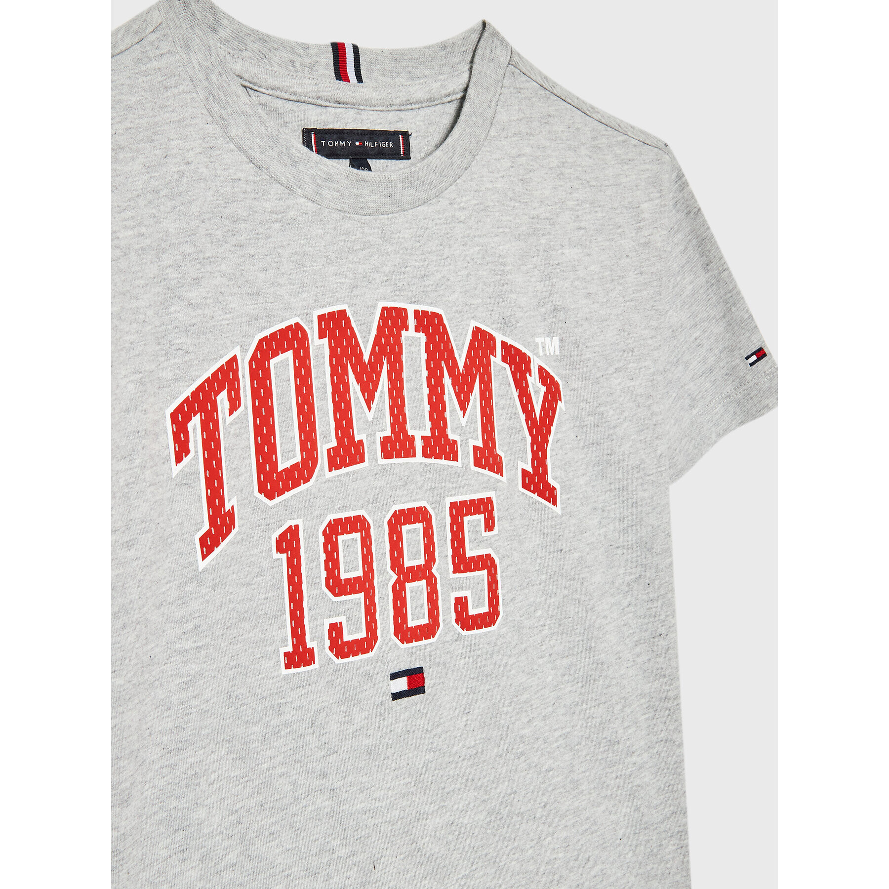 Tommy Hilfiger Тишърт Varsity KB0KB08206 D Сив Regular Fit - Pepit.bg