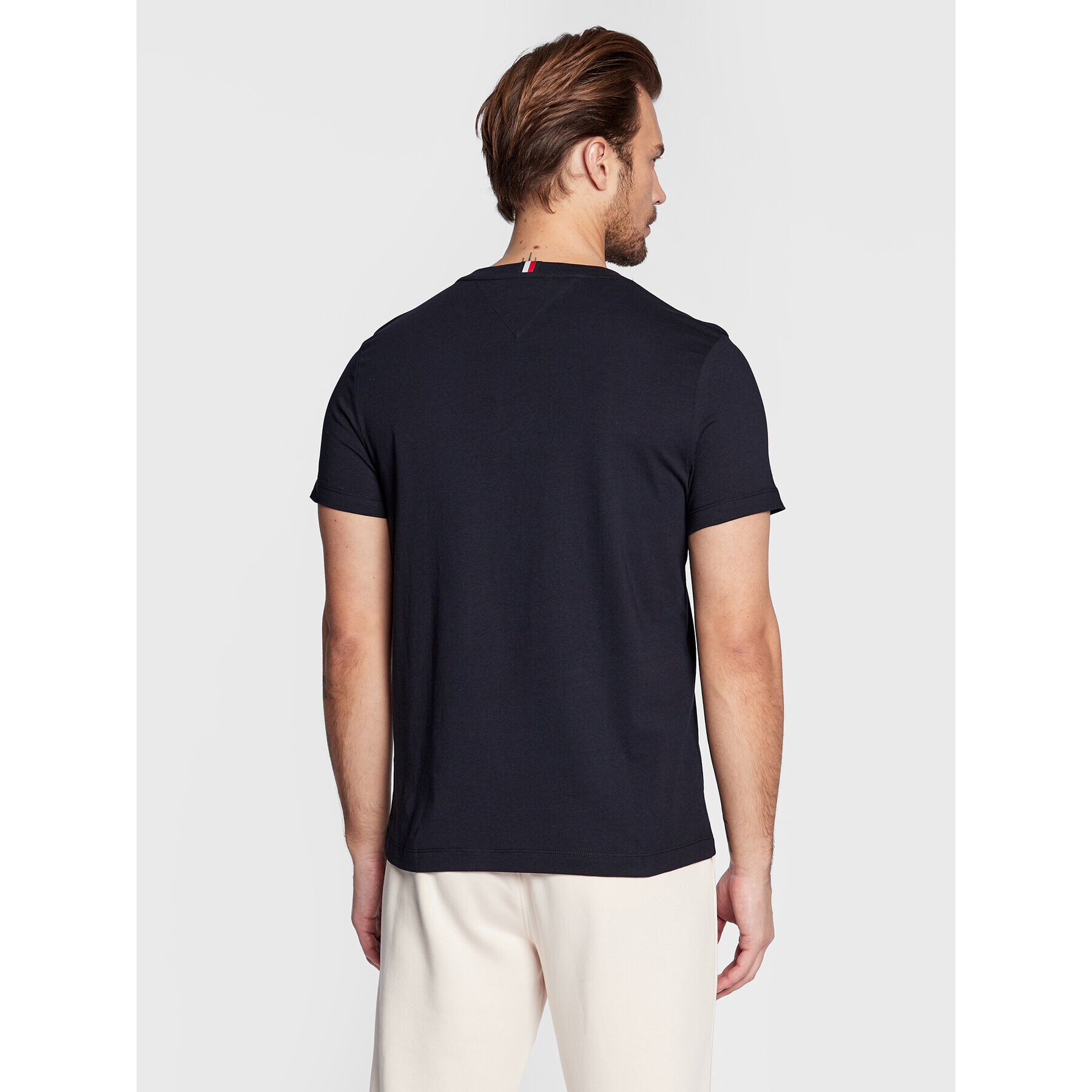 Tommy Hilfiger Тишърт Vertical Gradient MW0MW29668 Тъмносин Slim Fit - Pepit.bg