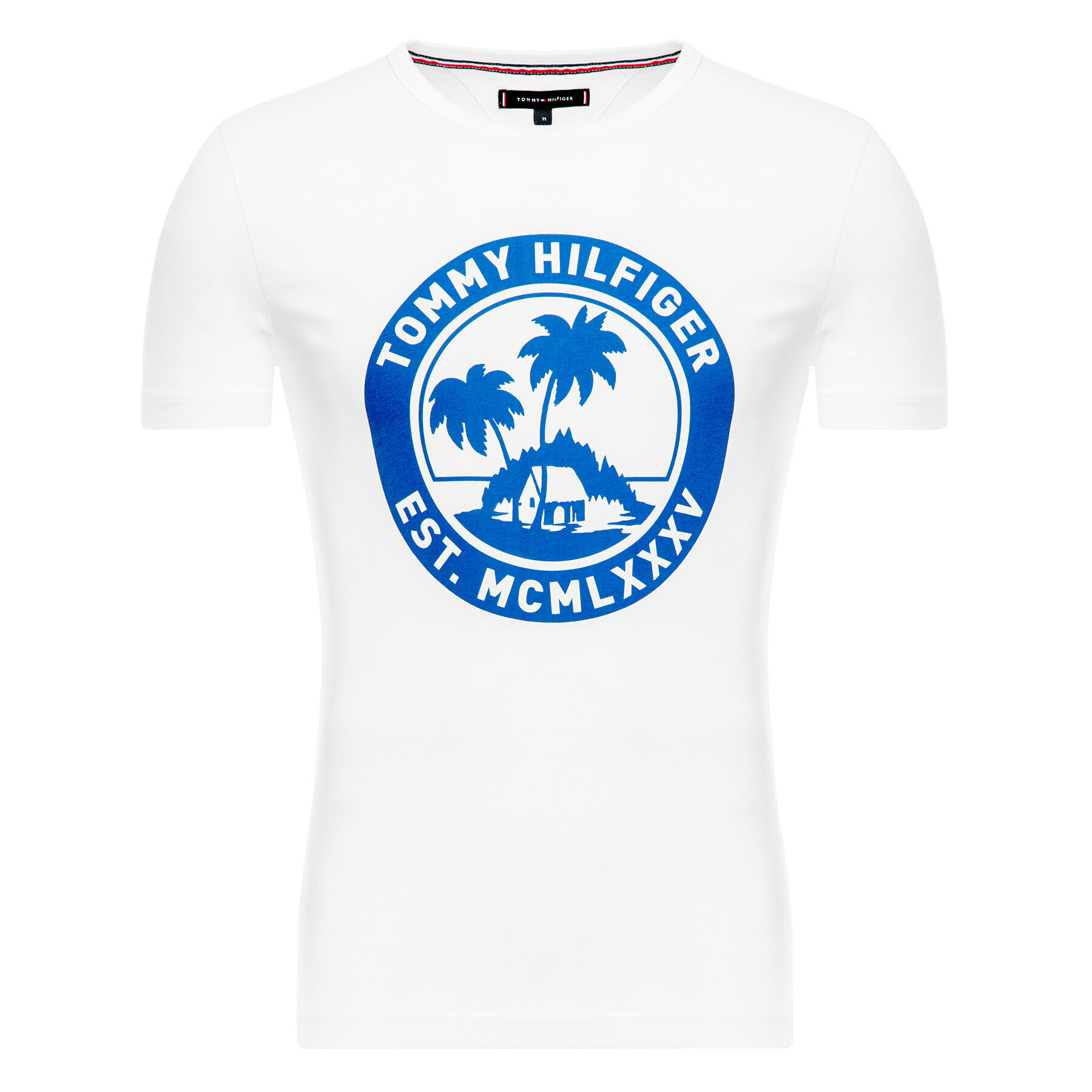 Tommy Hilfiger Тишърт Wcc Coin Scene Tee MW0MWI0842 Бял Regular Fit - Pepit.bg