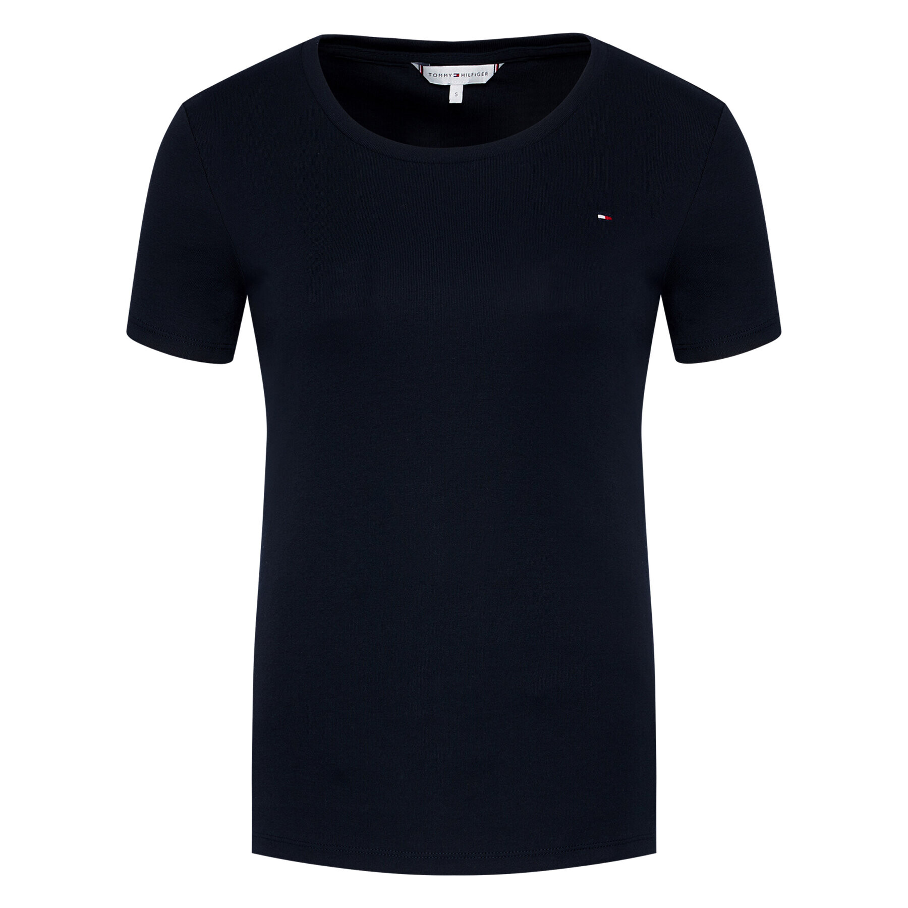 Tommy Hilfiger Тишърт WW0WW27945 Тъмносин Slim Fit - Pepit.bg