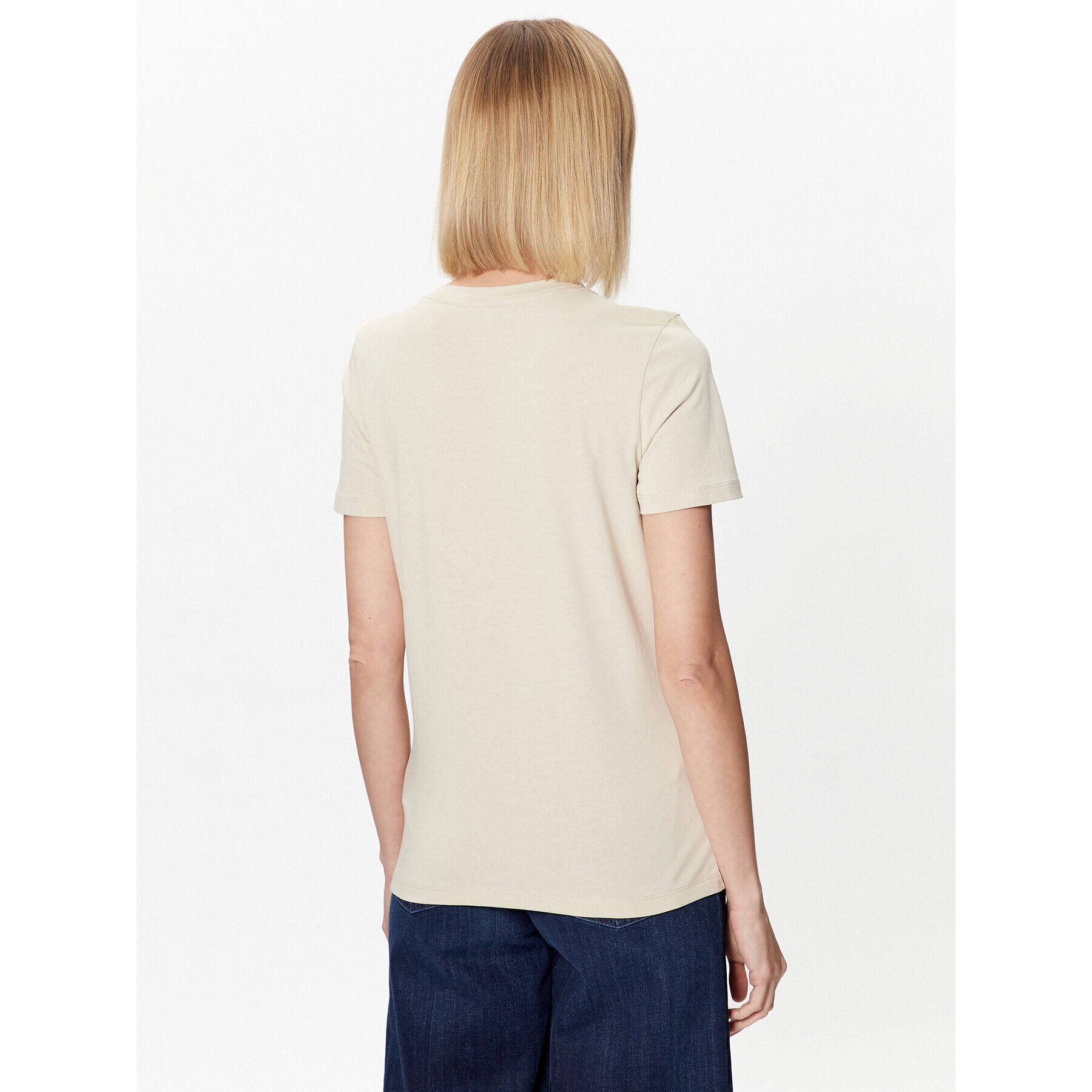 Tommy Hilfiger Тишърт WW0WW28681 Бежов Regular Fit - Pepit.bg