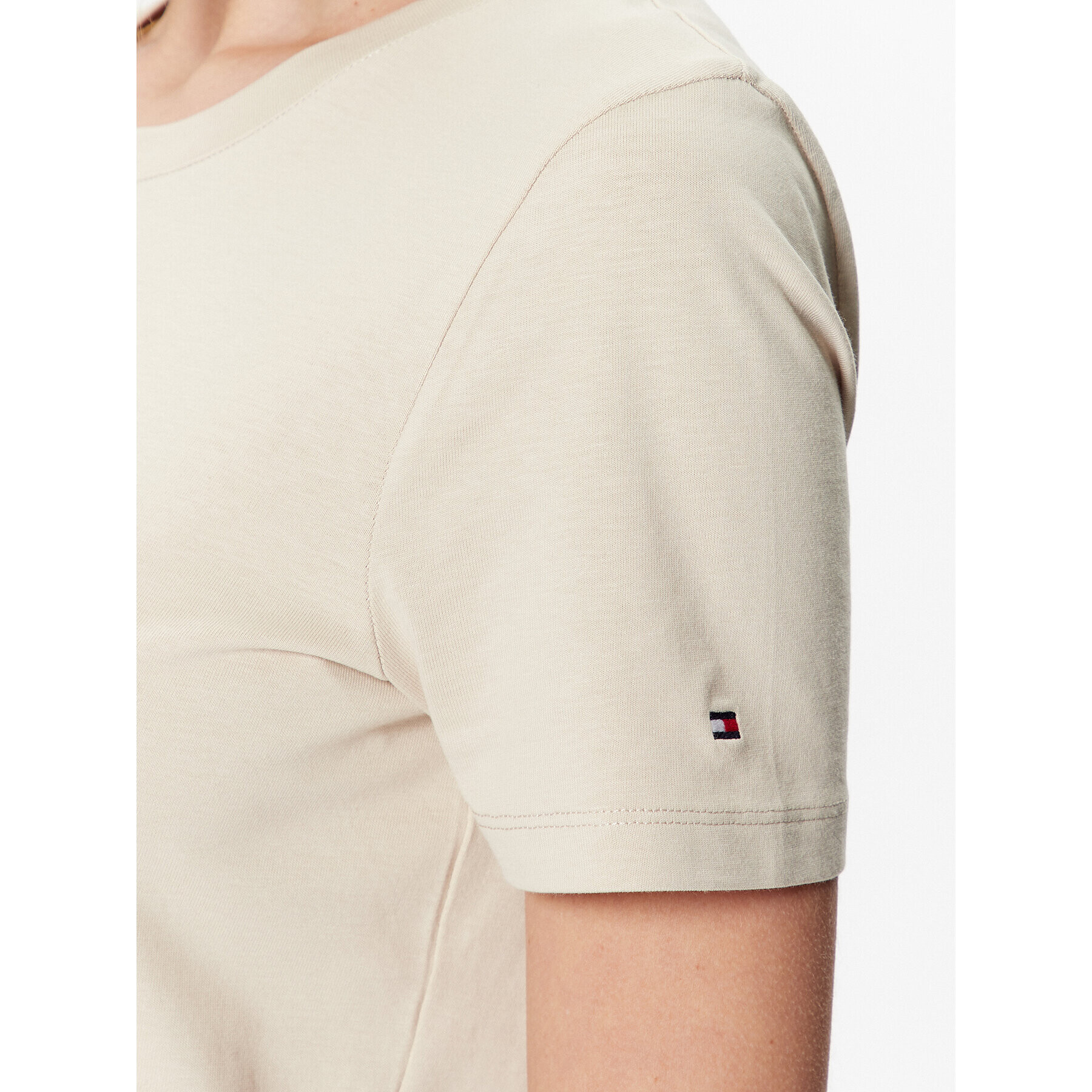Tommy Hilfiger Тишърт WW0WW28681 Бежов Regular Fit - Pepit.bg