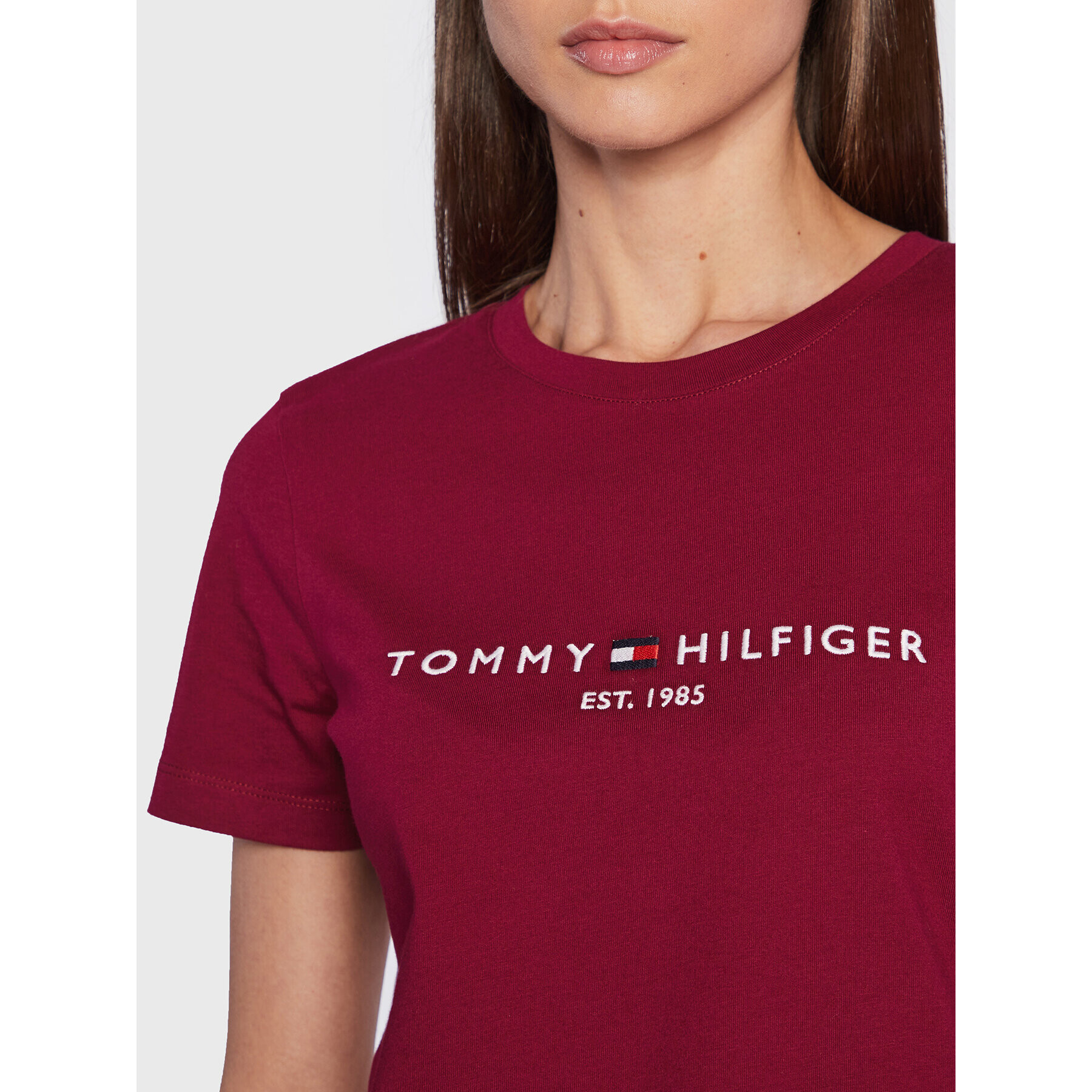 Tommy Hilfiger Тишърт WW0WW28681 Розов Regular Fit - Pepit.bg