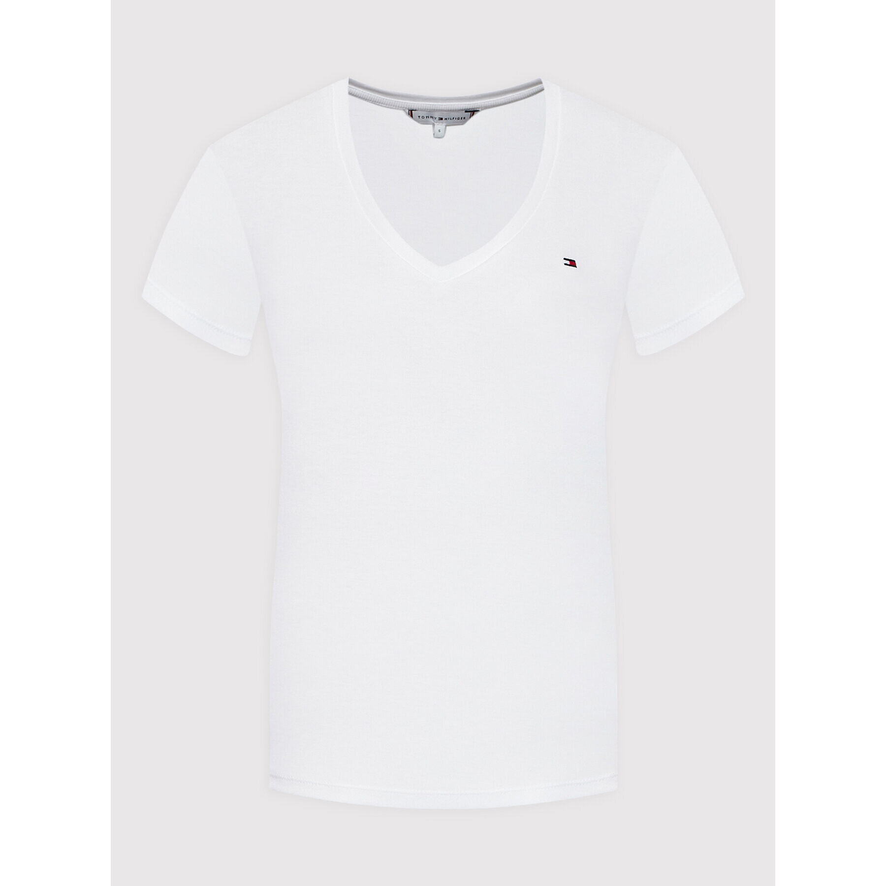 Tommy Hilfiger Тишърт WW0WW30511 Бял Slim Fit - Pepit.bg