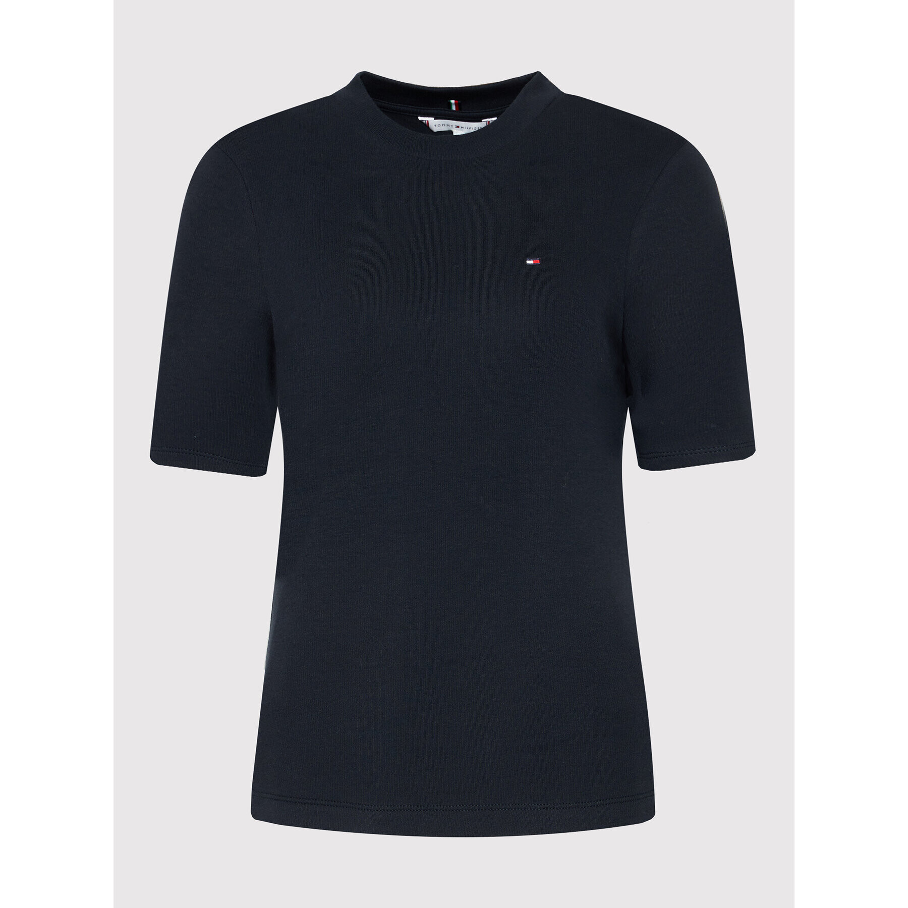 Tommy Hilfiger Тишърт WW0WW30891 Тъмносин Slim Fit - Pepit.bg