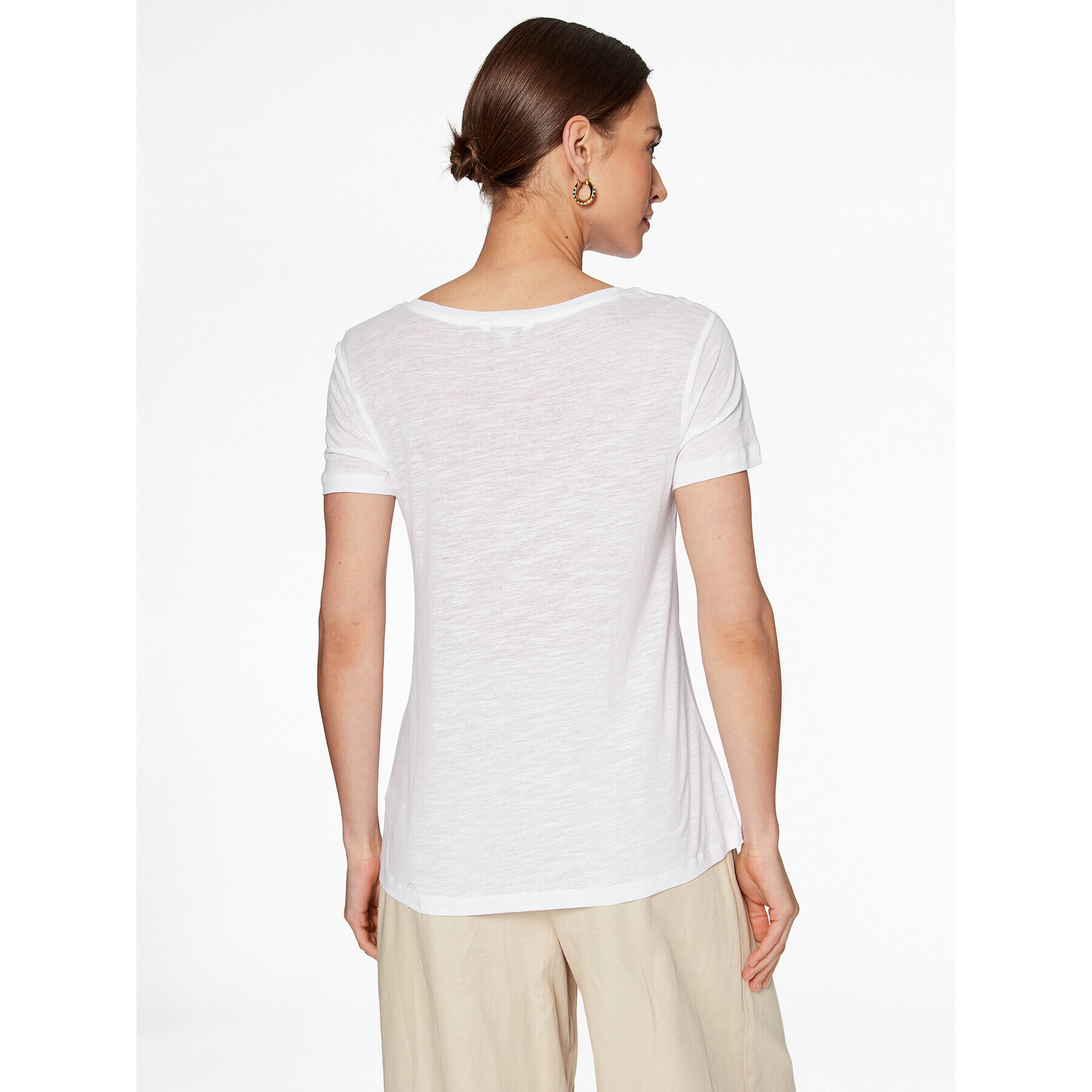 Tommy Hilfiger Тишърт WW0WW37862 Бял Regular Fit - Pepit.bg