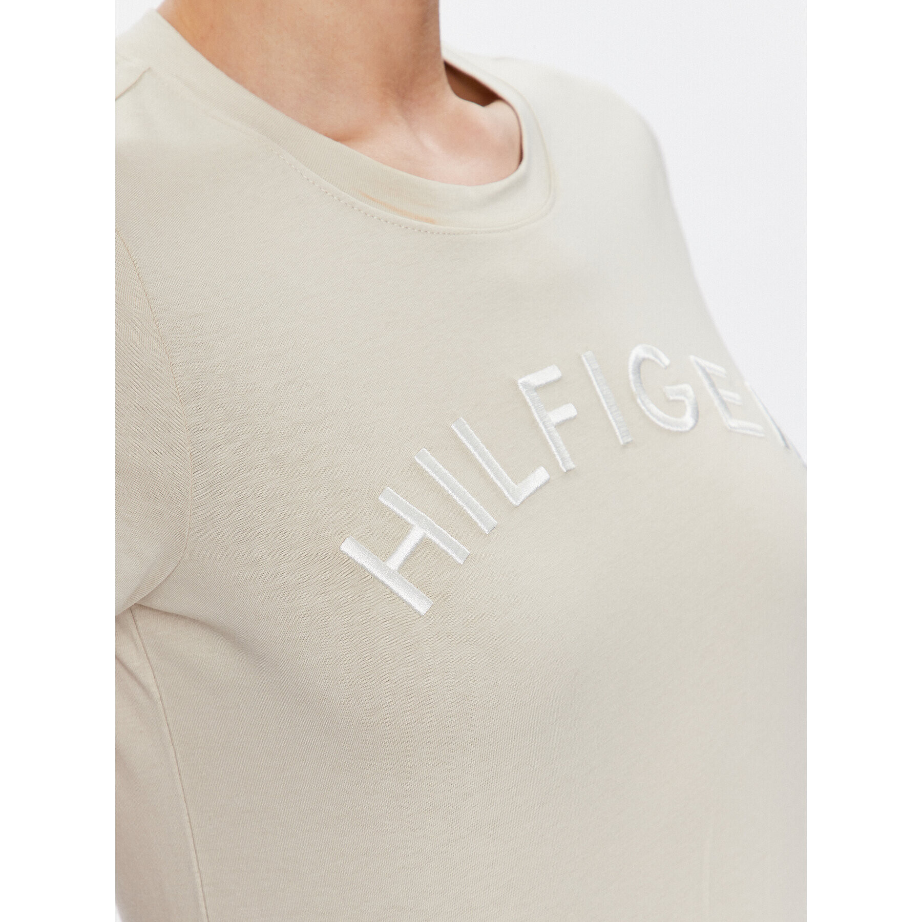 Tommy Hilfiger Тишърт WW0WW37864 Бежов Regular Fit - Pepit.bg