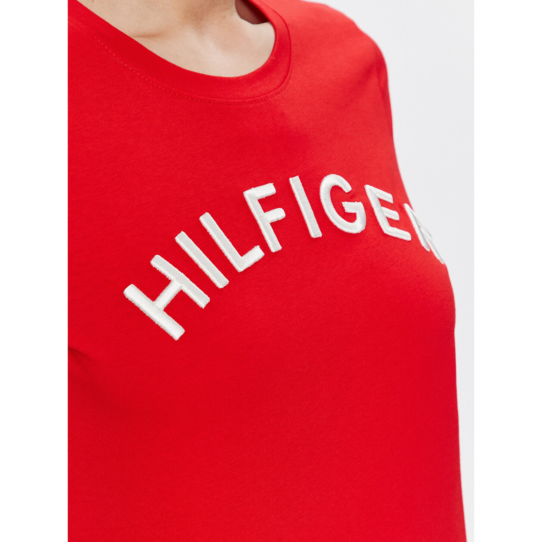 Tommy Hilfiger Тишърт WW0WW37864 Червен Regular Fit - Pepit.bg