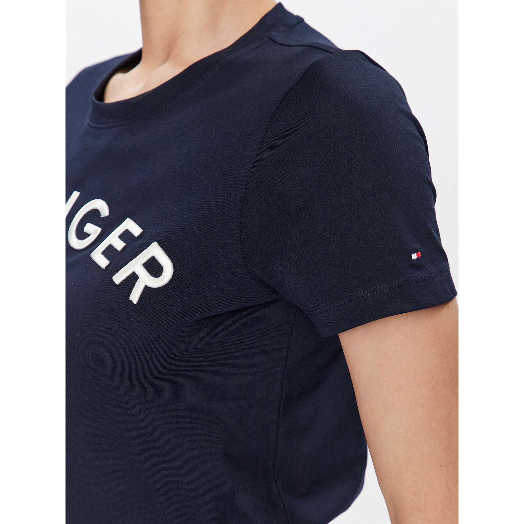 Tommy Hilfiger Тишърт WW0WW37864 Тъмносин Regular Fit - Pepit.bg