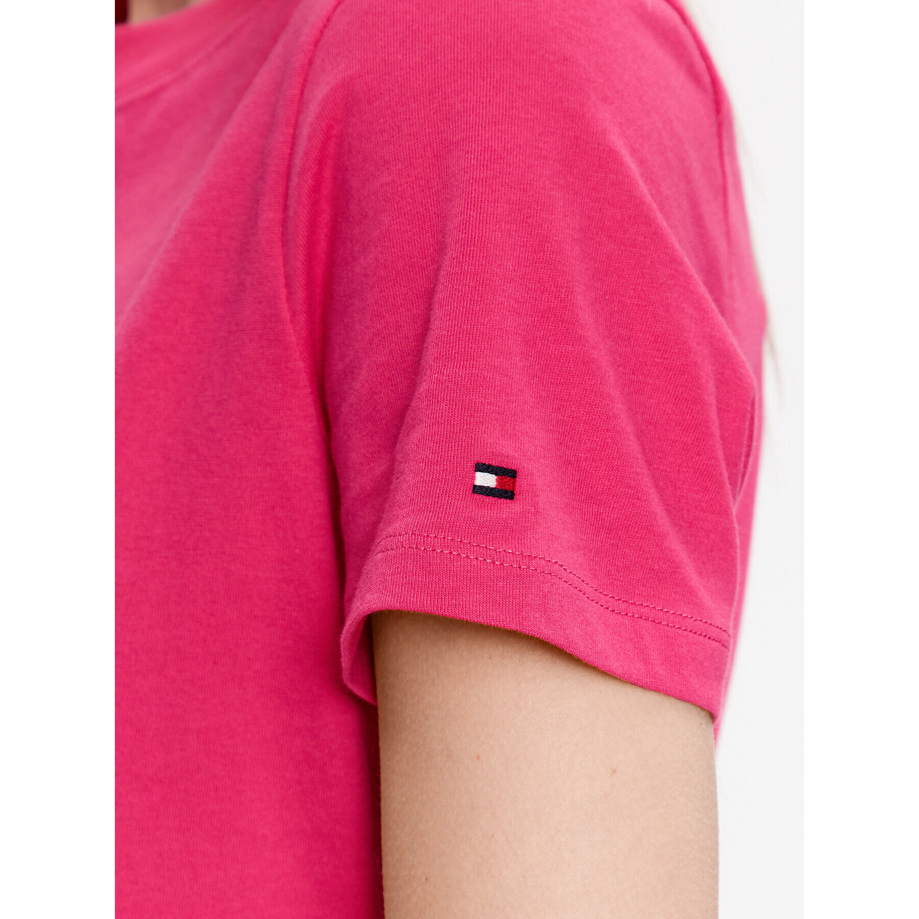 Tommy Hilfiger Тишърт WW0WW40051 Розов Regular Fit - Pepit.bg