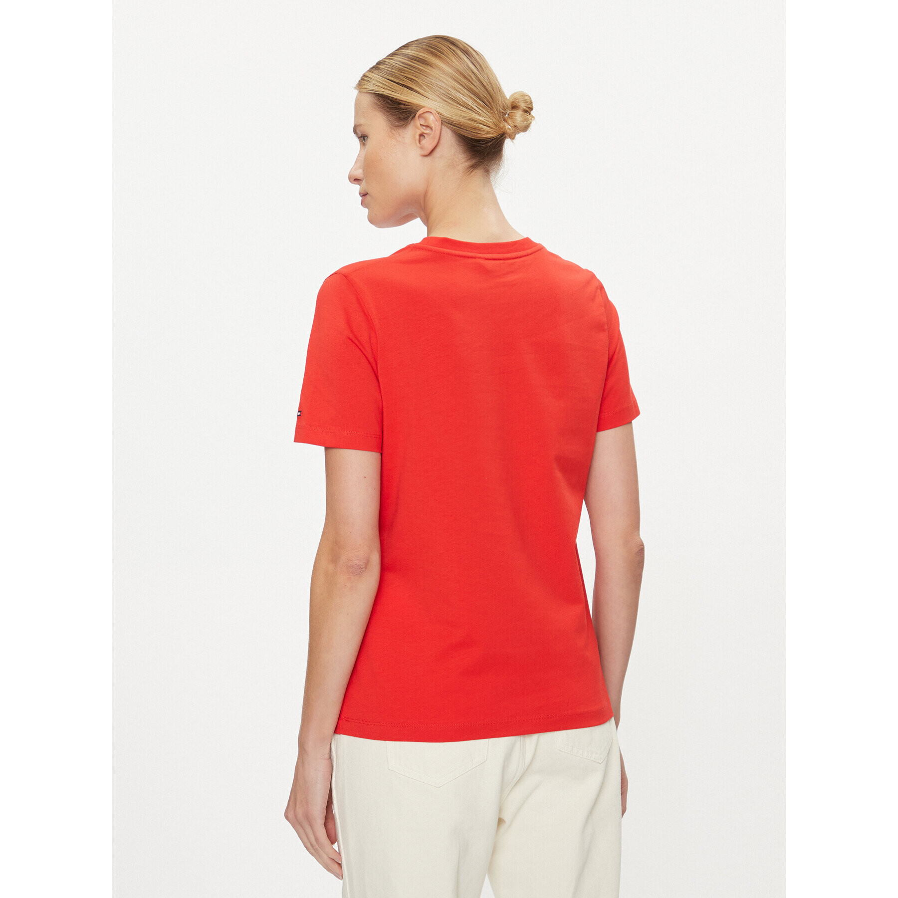 Tommy Hilfiger Тишърт WW0WW40293 Червен Regular Fit - Pepit.bg