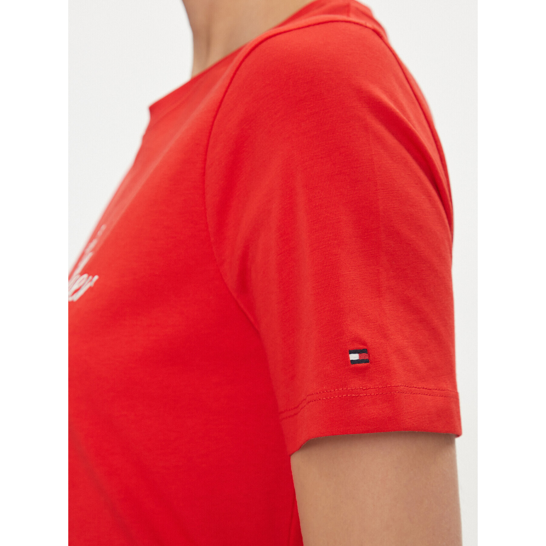 Tommy Hilfiger Тишърт WW0WW40293 Червен Regular Fit - Pepit.bg