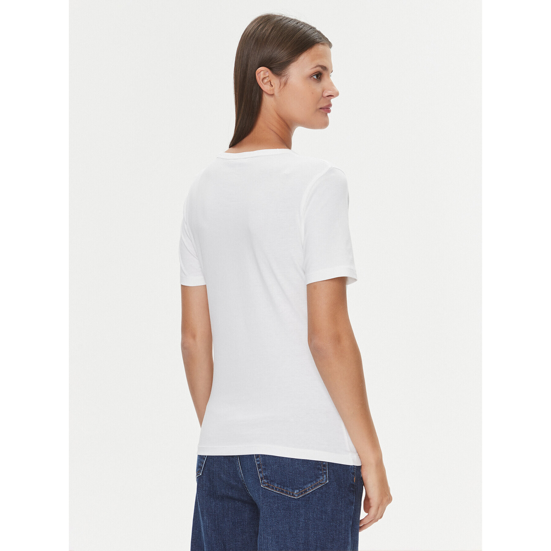 Tommy Hilfiger Тишърт WW0WW40526 Бял Slim Fit - Pepit.bg