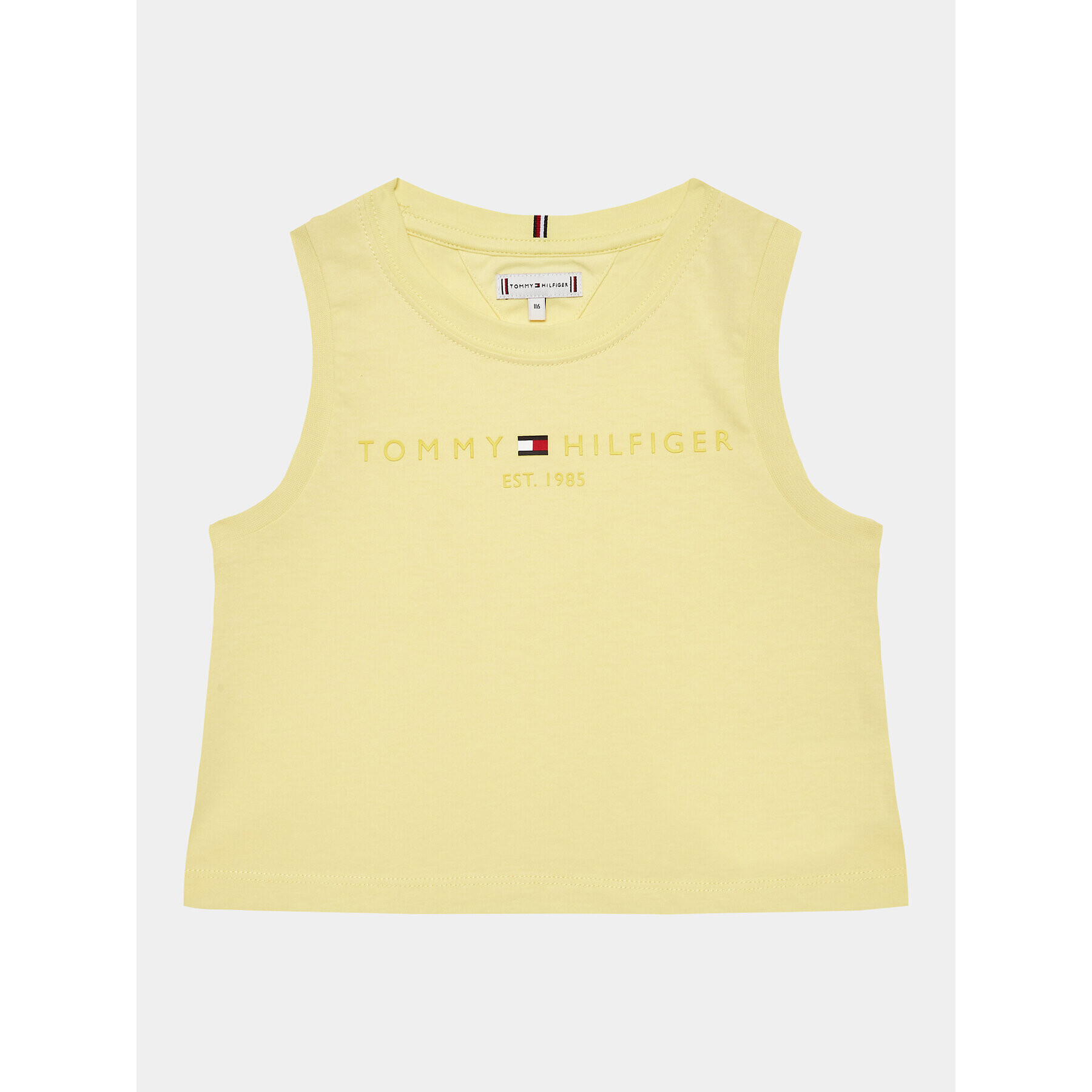 Tommy Hilfiger топ KG0KG07262 M Жълт Regular Fit - Pepit.bg