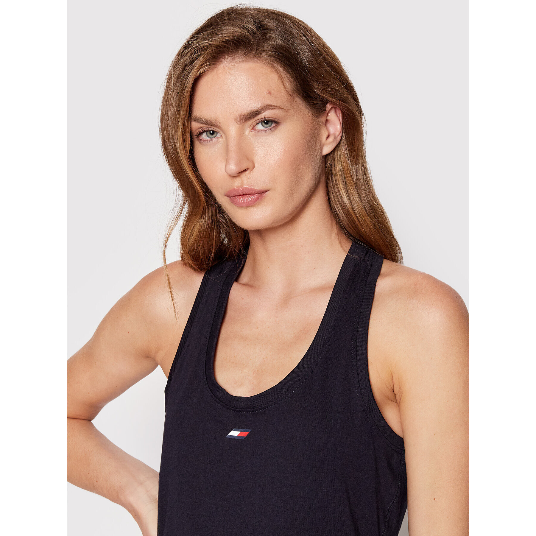 Tommy Hilfiger топ S10S101304 Тъмносин Regular Fit - Pepit.bg