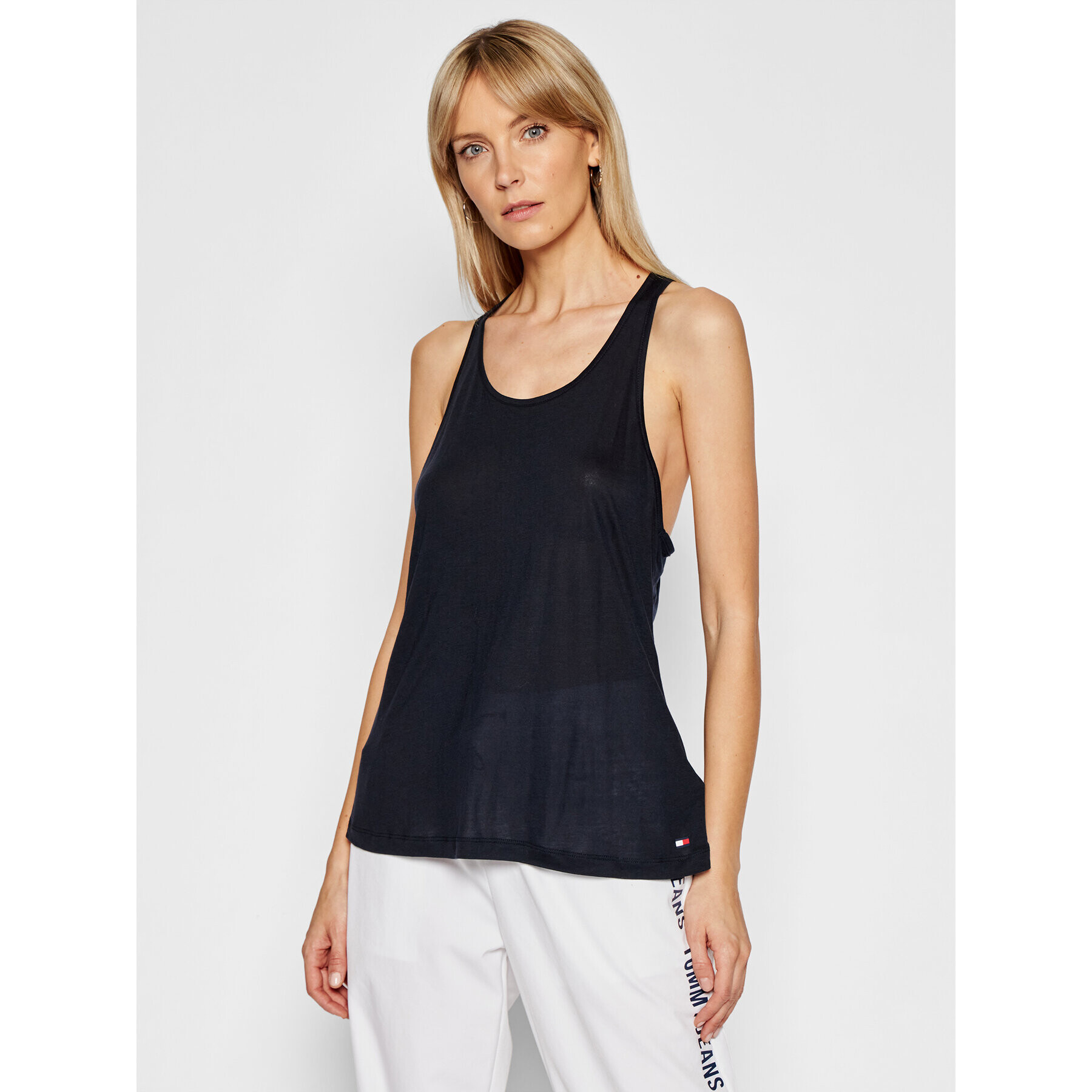 Tommy Hilfiger топ Tank UW0UW02882 Тъмносин Regular Fit - Pepit.bg