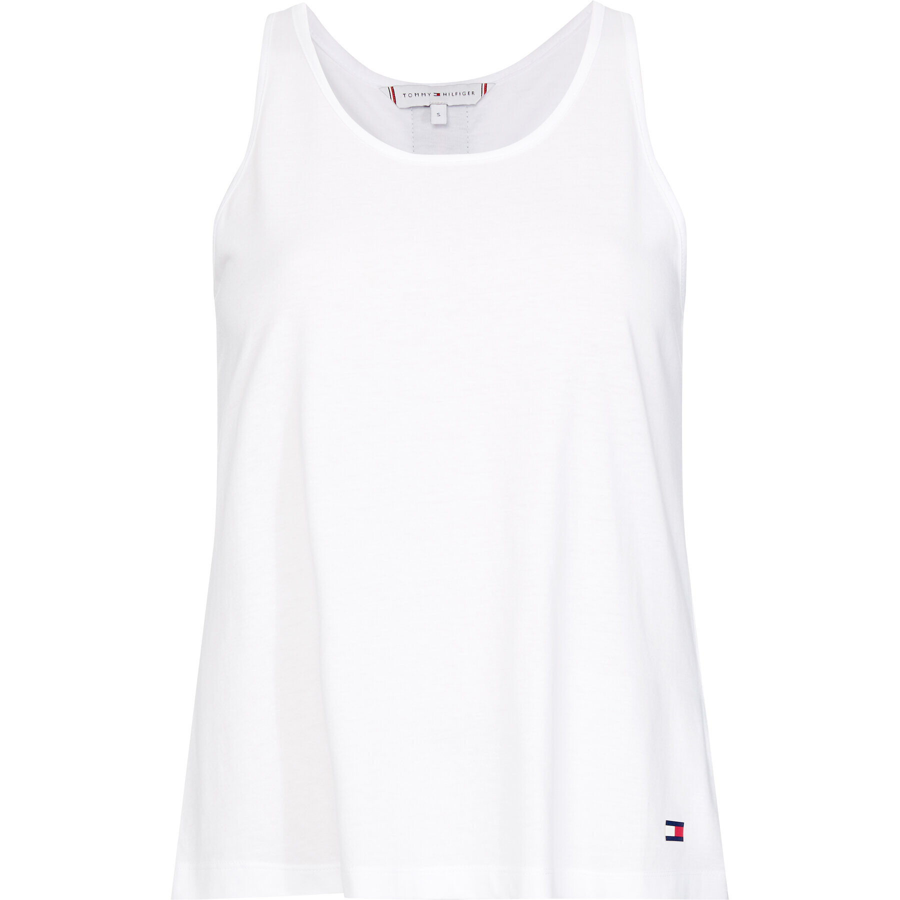 Tommy Hilfiger Топ UW0UW02154 Бял Regular Fit - Pepit.bg