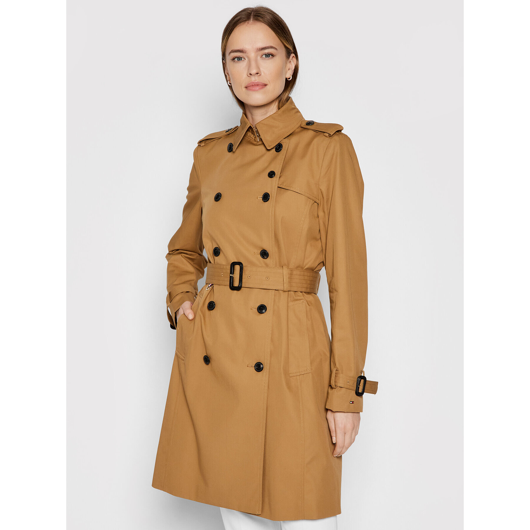 Tommy Hilfiger Тренч Blend WW0WW29909 Бежов Regular Fit - Pepit.bg