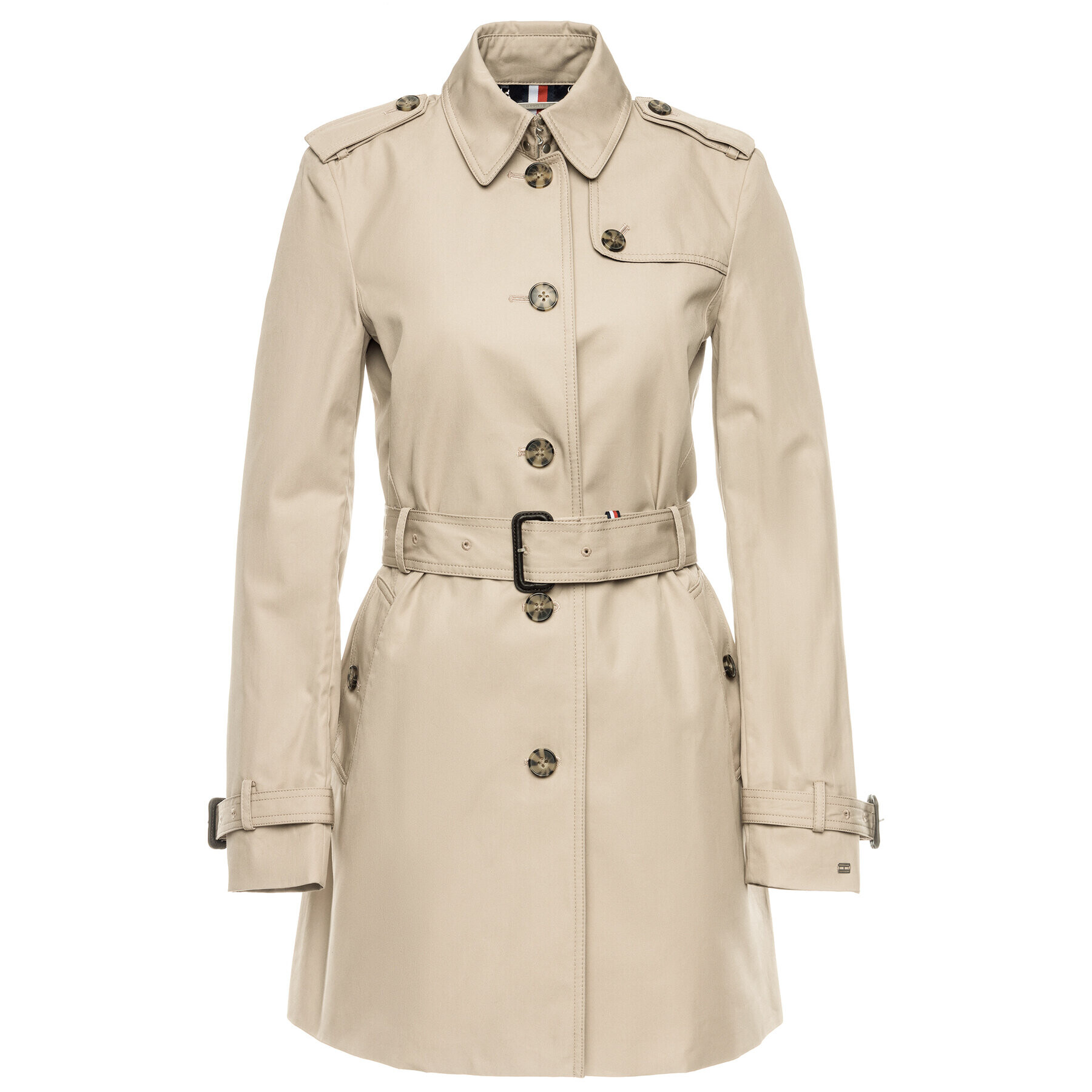 Tommy Hilfiger Тренч Heritage Single WW0WW24966 Бежов Regular Fit - Pepit.bg