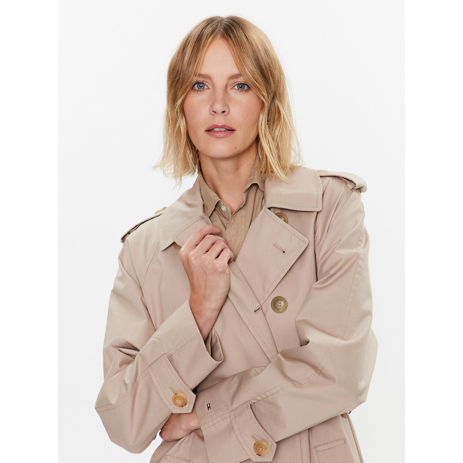 Tommy Hilfiger Тренч WW0WW36960 Бежов Regular Fit - Pepit.bg