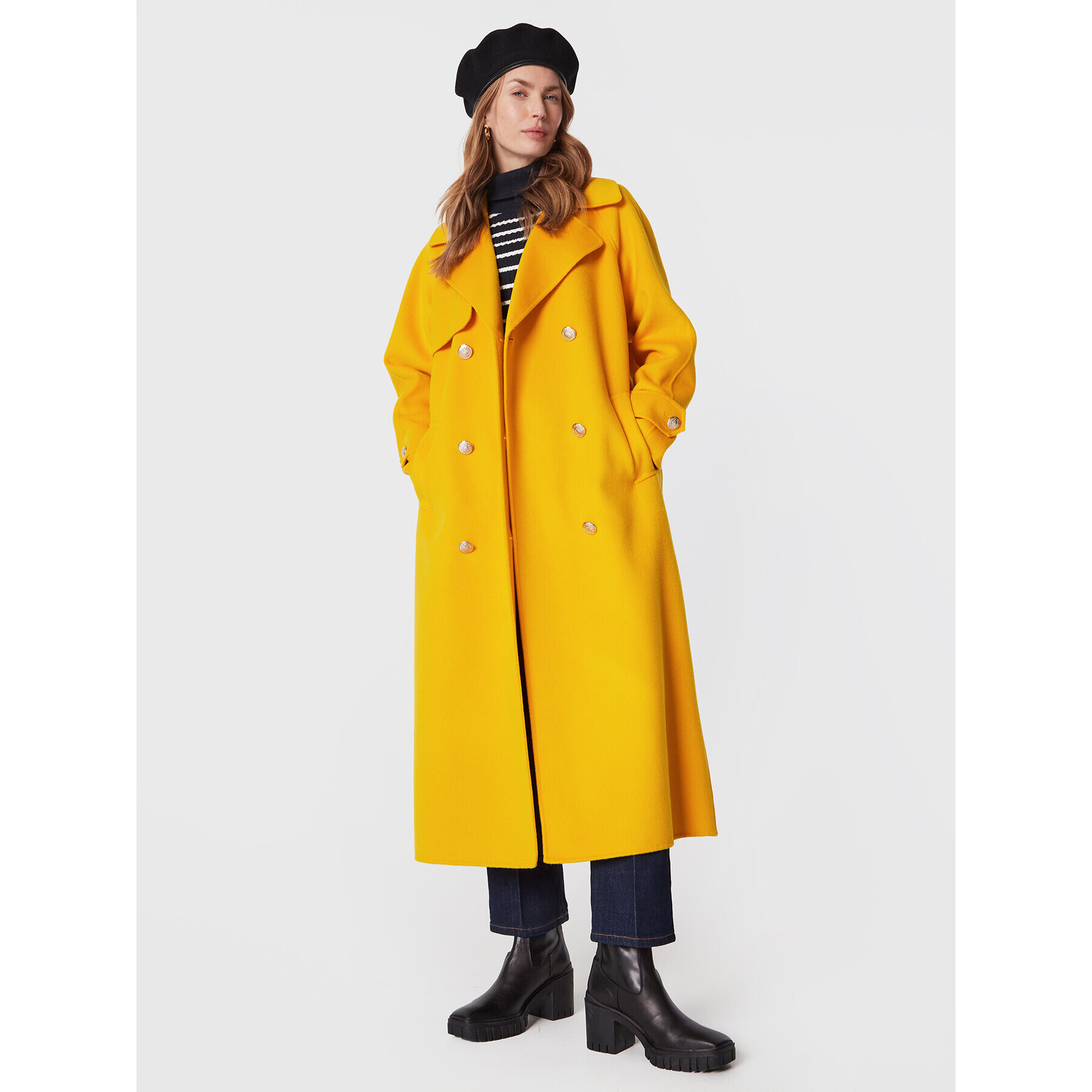 Tommy Hilfiger Тренч WW0WW37252 Жълт Regular Fit - Pepit.bg