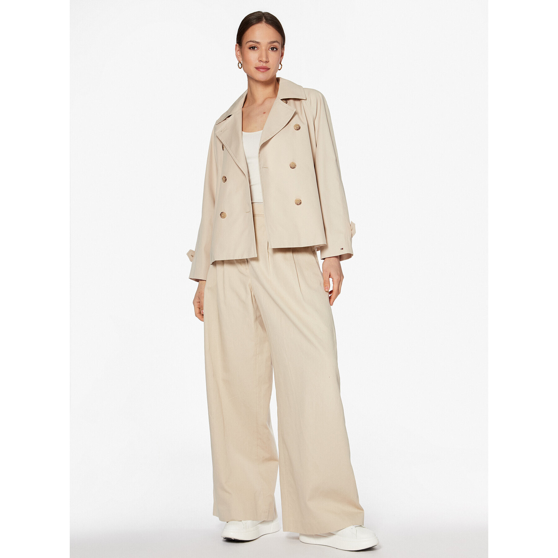 Tommy Hilfiger Тренч WW0WW38430 Бежов Regular Fit - Pepit.bg