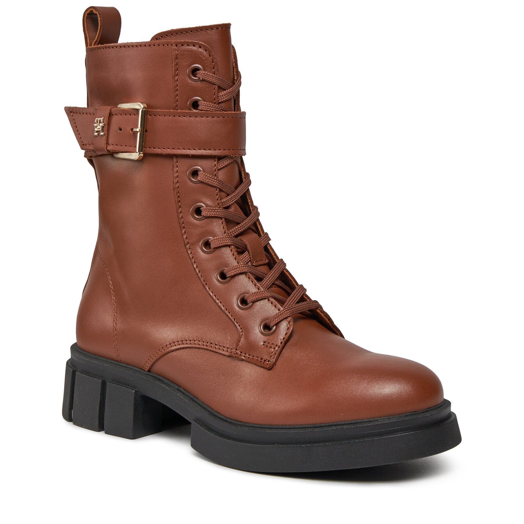 Tommy Hilfiger Туристически oбувки Cool Feminine Bikerboot FW0FW07322 Кафяв - Pepit.bg