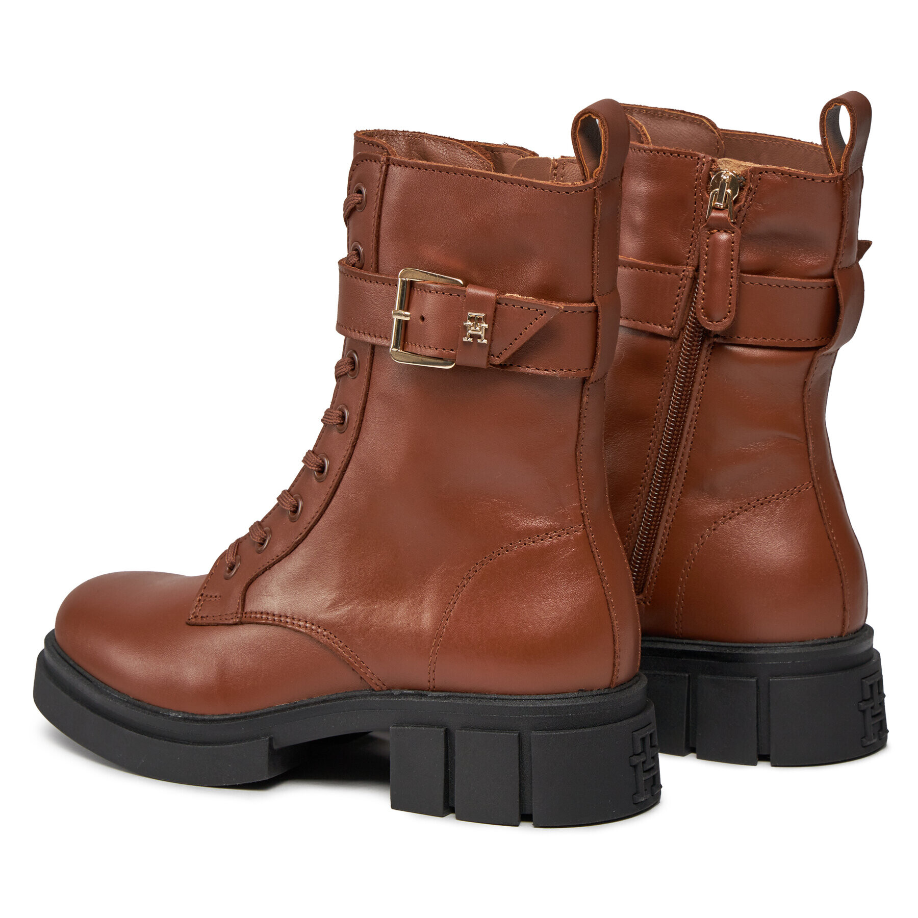 Tommy Hilfiger Туристически oбувки Cool Feminine Bikerboot FW0FW07322 Кафяв - Pepit.bg