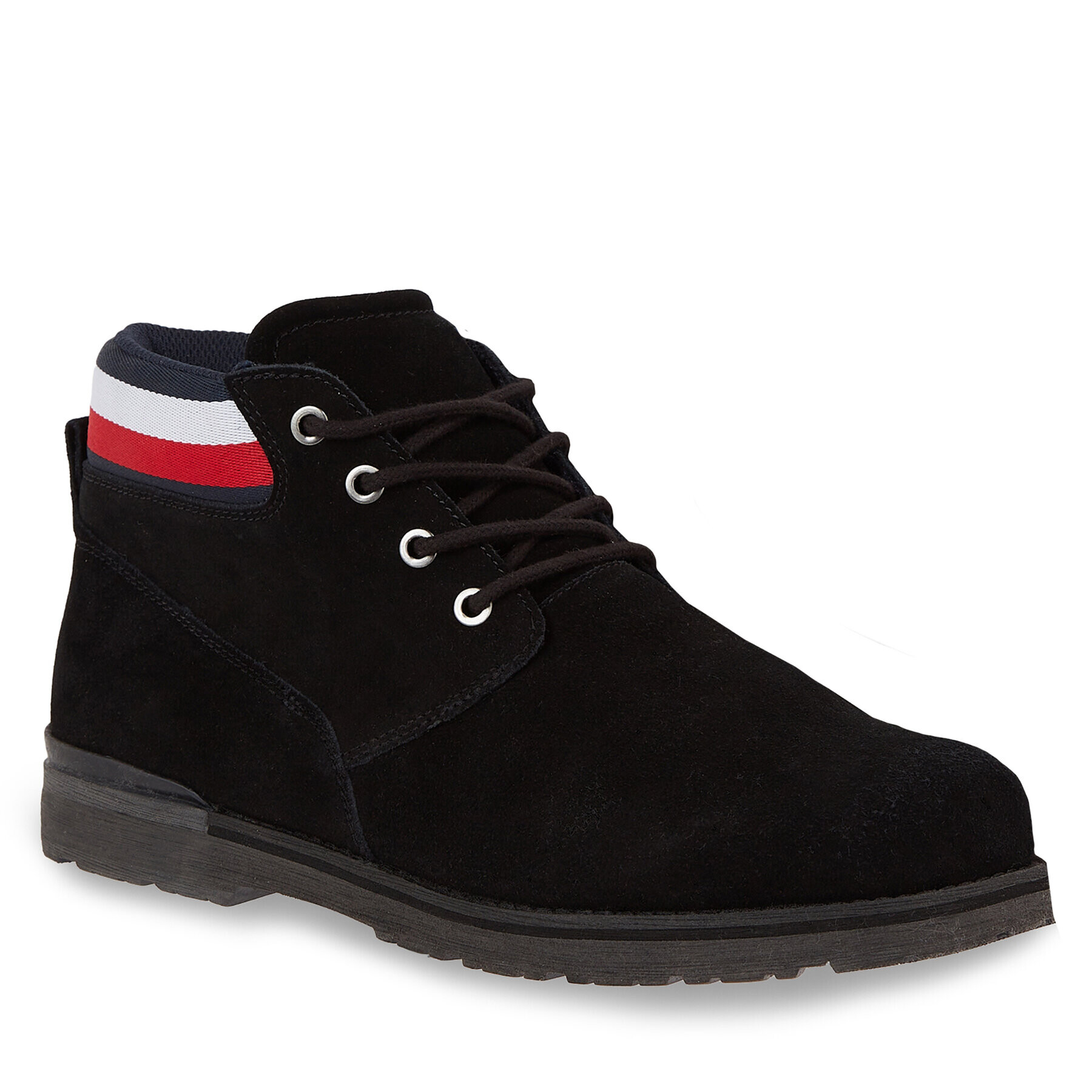 Tommy Hilfiger Туристически oбувки Core Hilfiger Suede Boot FM0FM04800 Черен - Pepit.bg