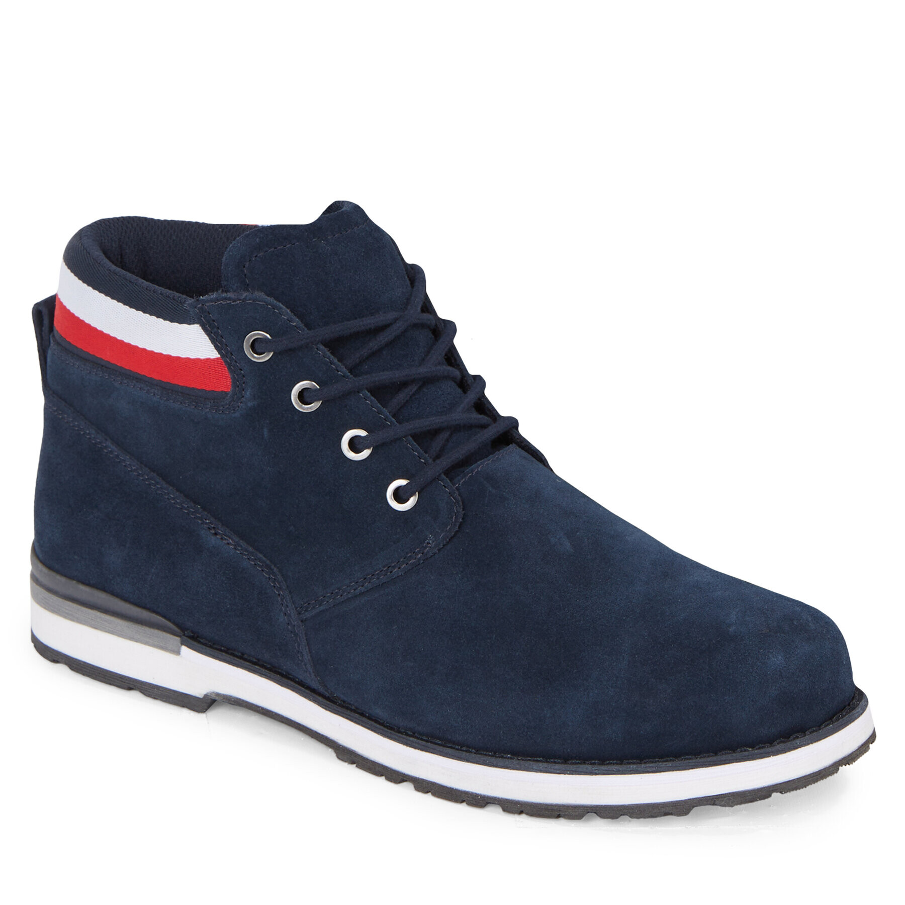 Tommy Hilfiger Туристически oбувки Core Hilfiger Suede Boot FM0FM04800 Син - Pepit.bg