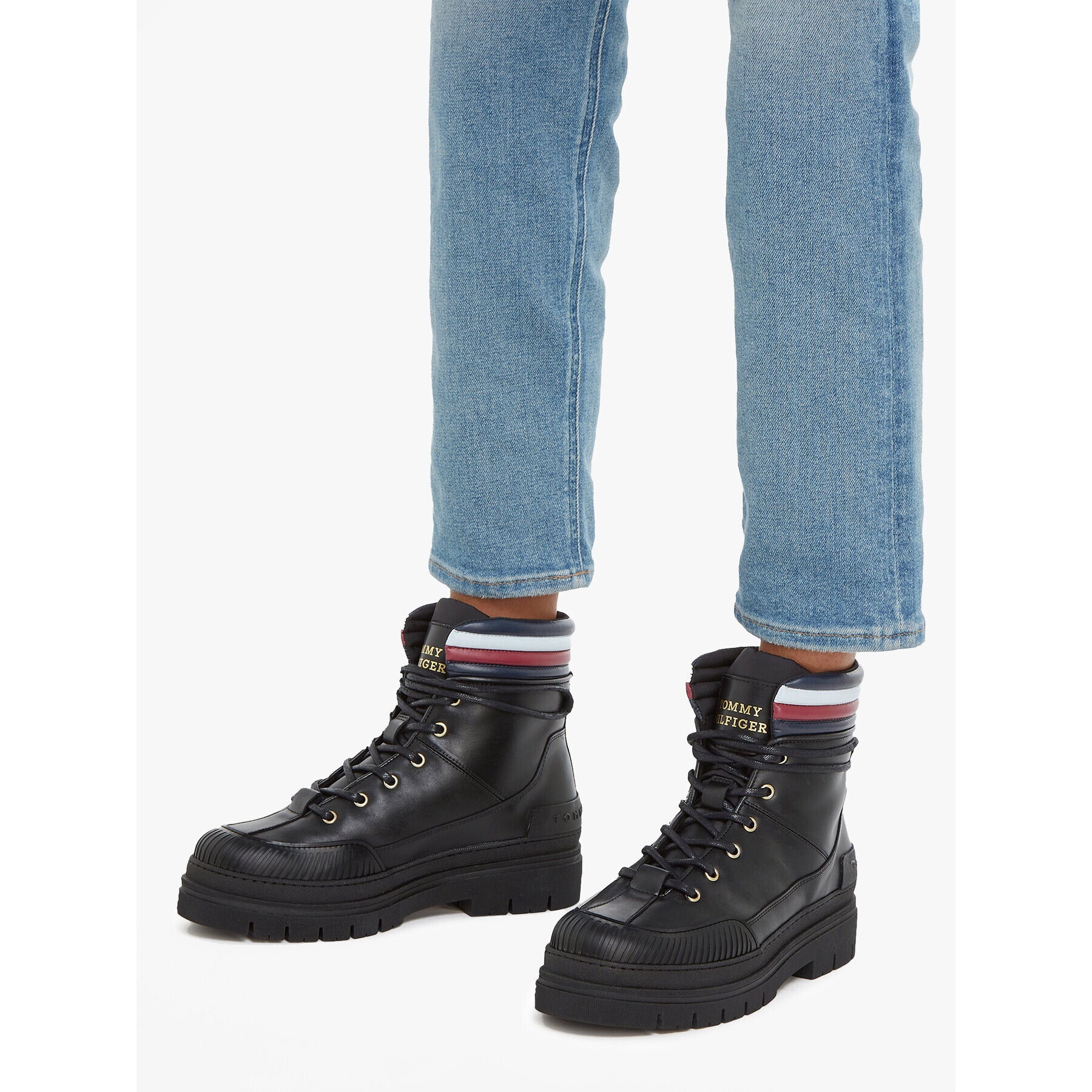 Tommy Hilfiger Туристически oбувки Corporate Feminine Outdoor Boot FW0FW07501 Черен - Pepit.bg