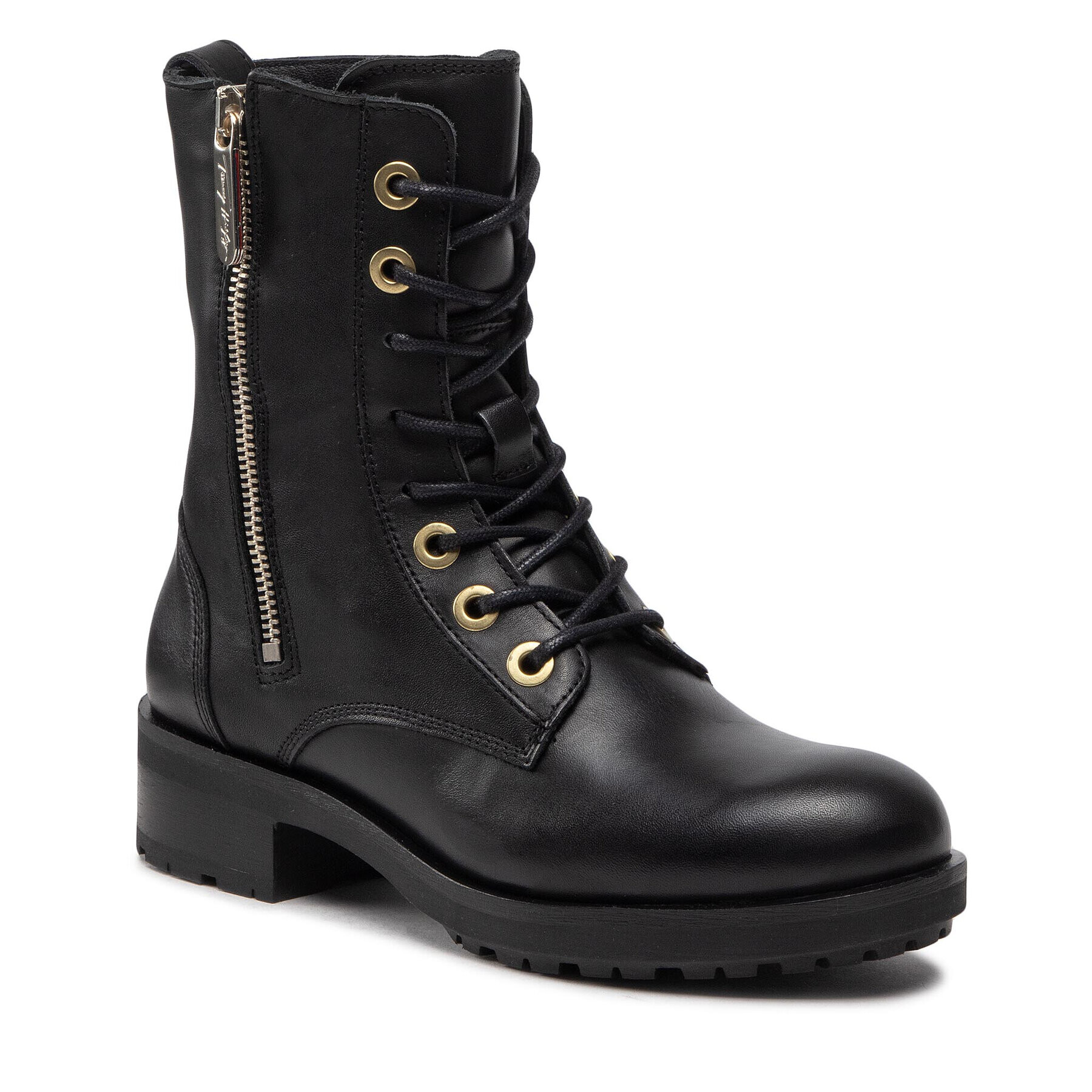 Tommy Hilfiger Туристически oбувки Essentials Biker Boot FW0FW06800 Черен - Pepit.bg
