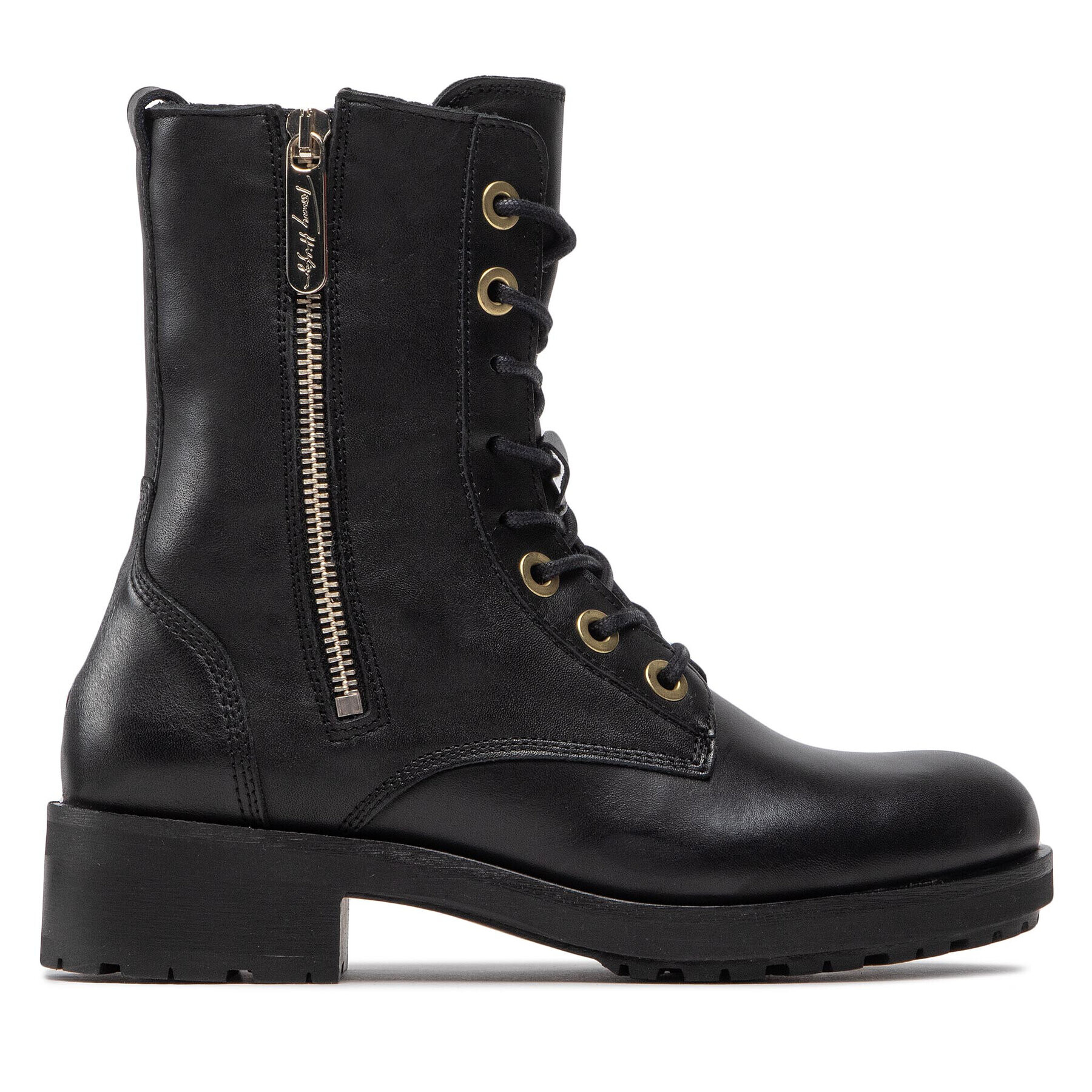 Tommy Hilfiger Туристически oбувки Essentials Biker Boot FW0FW06800 Черен - Pepit.bg
