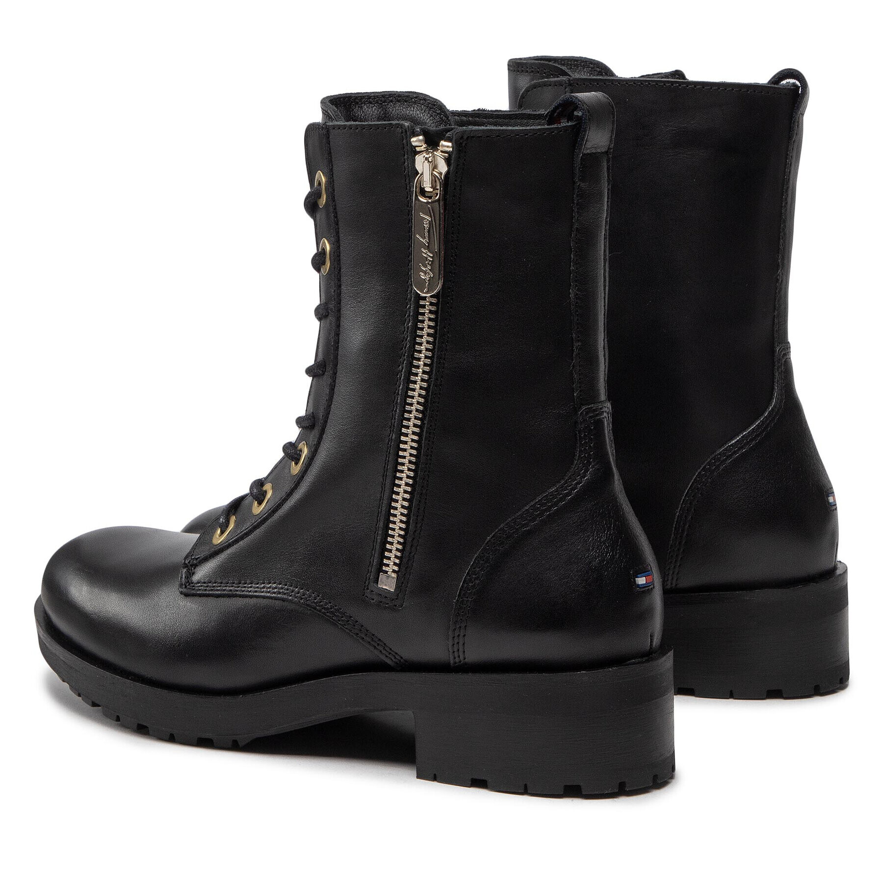 Tommy Hilfiger Туристически oбувки Essentials Biker Boot FW0FW06800 Черен - Pepit.bg