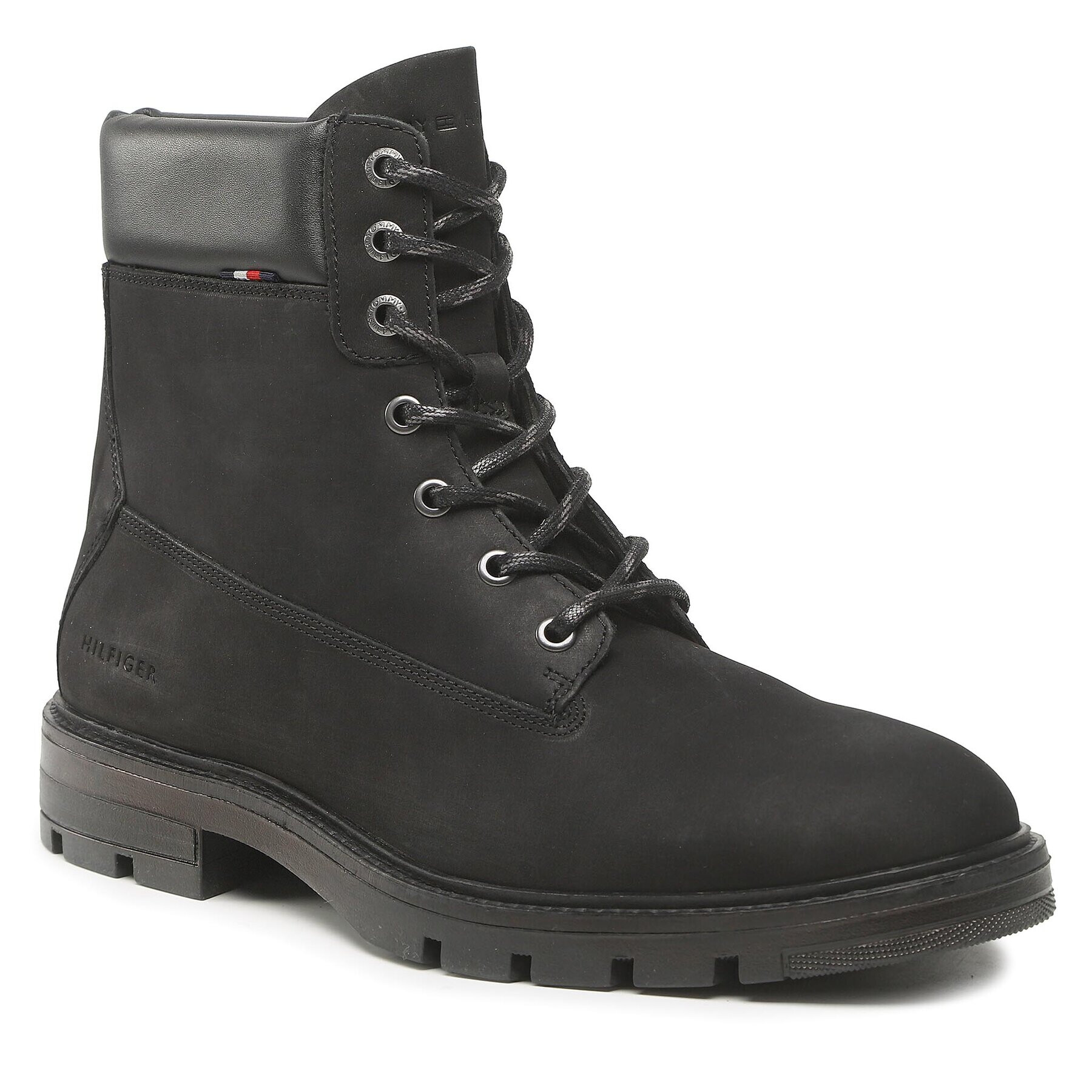 Tommy Hilfiger Туристически oбувки Hilfiger Padded Nubuck Boot FM0FM04205 Черен - Pepit.bg