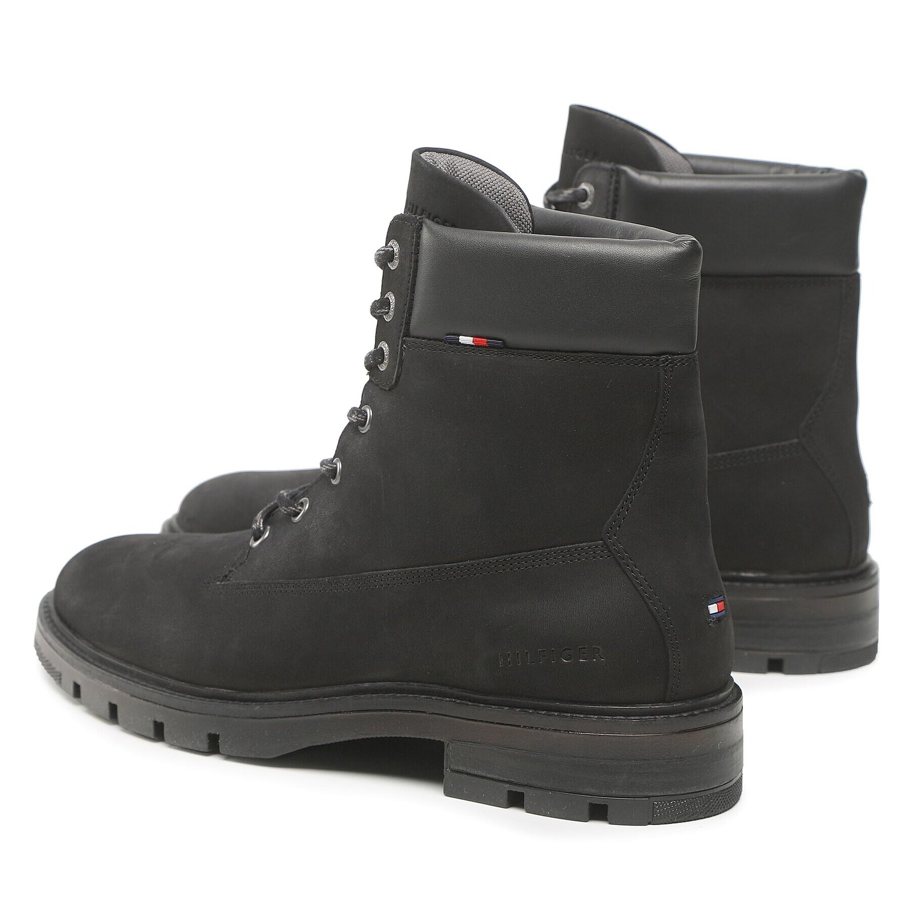 Tommy Hilfiger Туристически oбувки Hilfiger Padded Nubuck Boot FM0FM04205 Черен - Pepit.bg