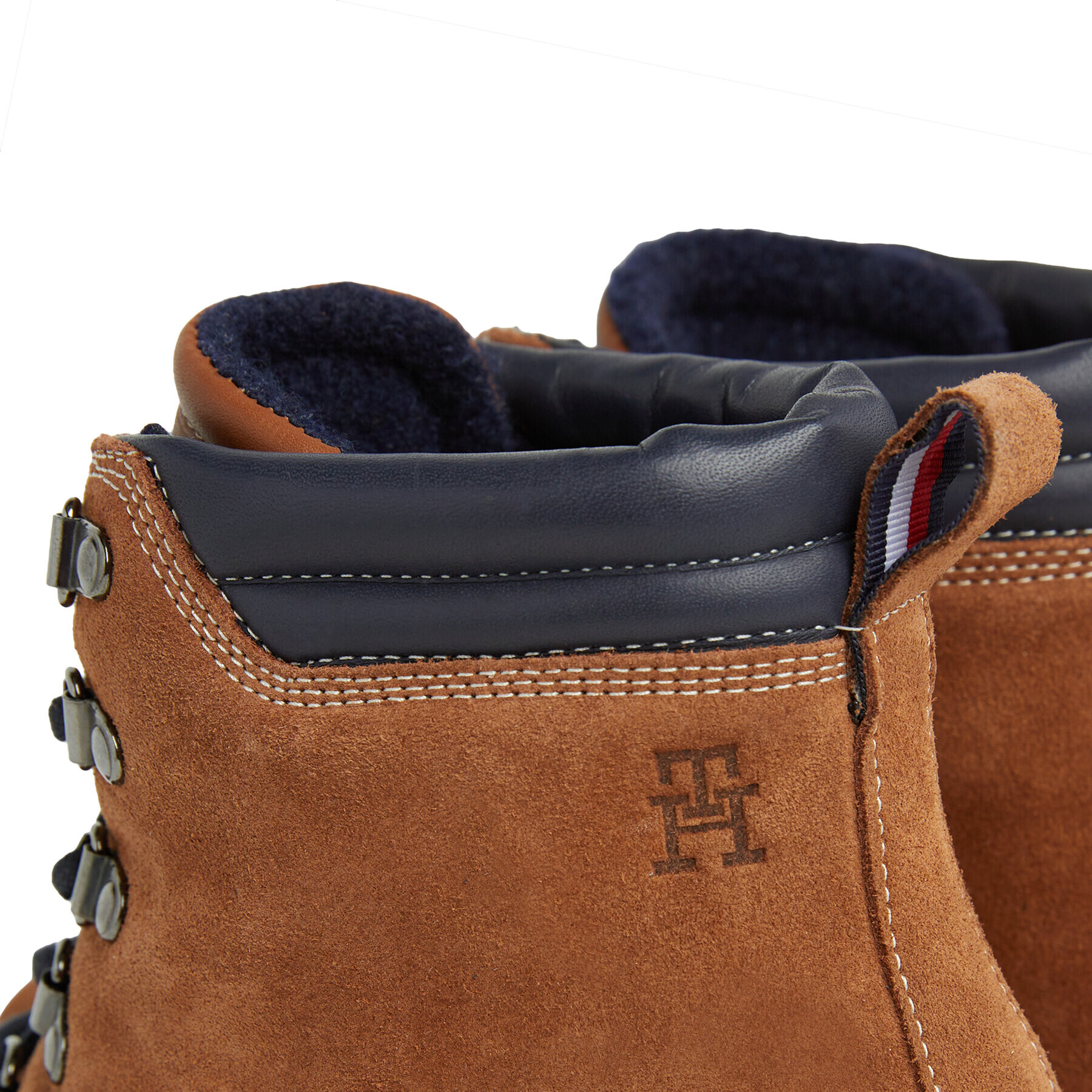 Tommy Hilfiger Туристически oбувки Hilfiger W Mix Suede Hooks Boot FM0FM04764 Кафяв - Pepit.bg