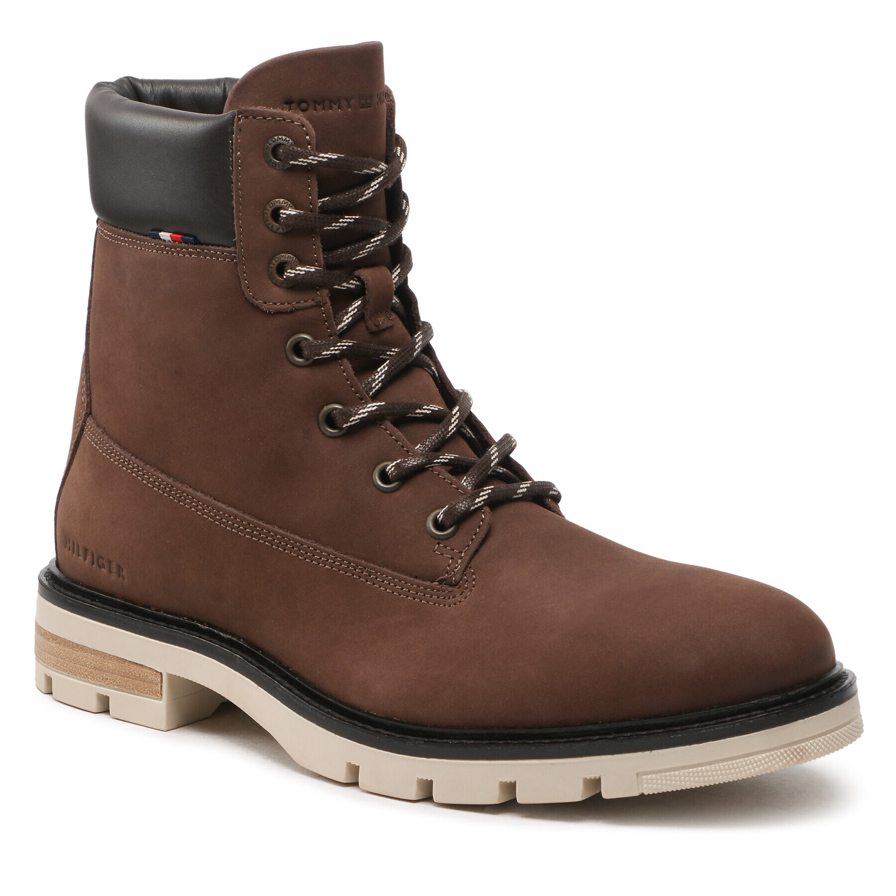 Tommy Hilfiger Туристически oбувки Padded Nubuck Boot FM0FM04205 Кафяв - Pepit.bg