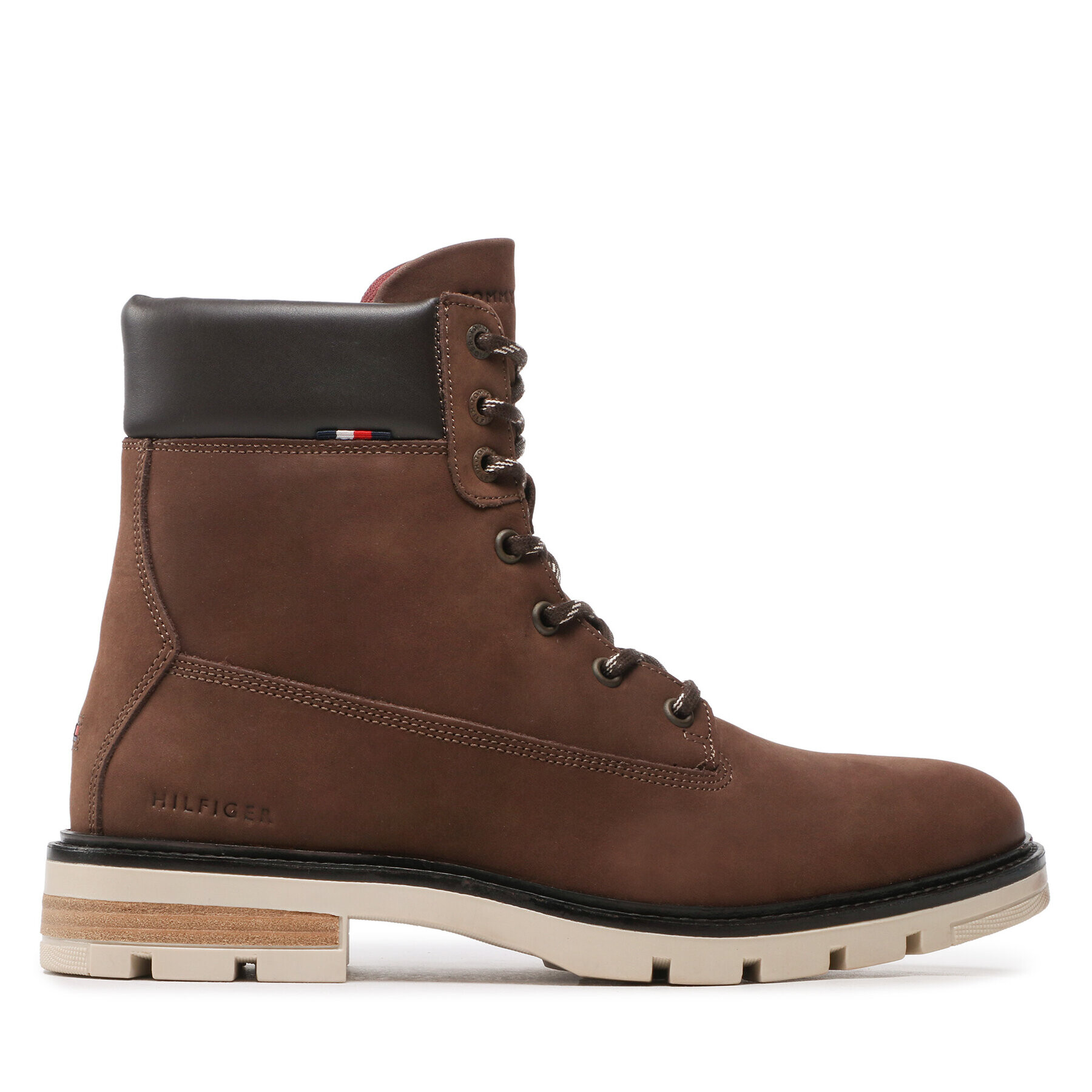 Tommy Hilfiger Туристически oбувки Padded Nubuck Boot FM0FM04205 Кафяв - Pepit.bg