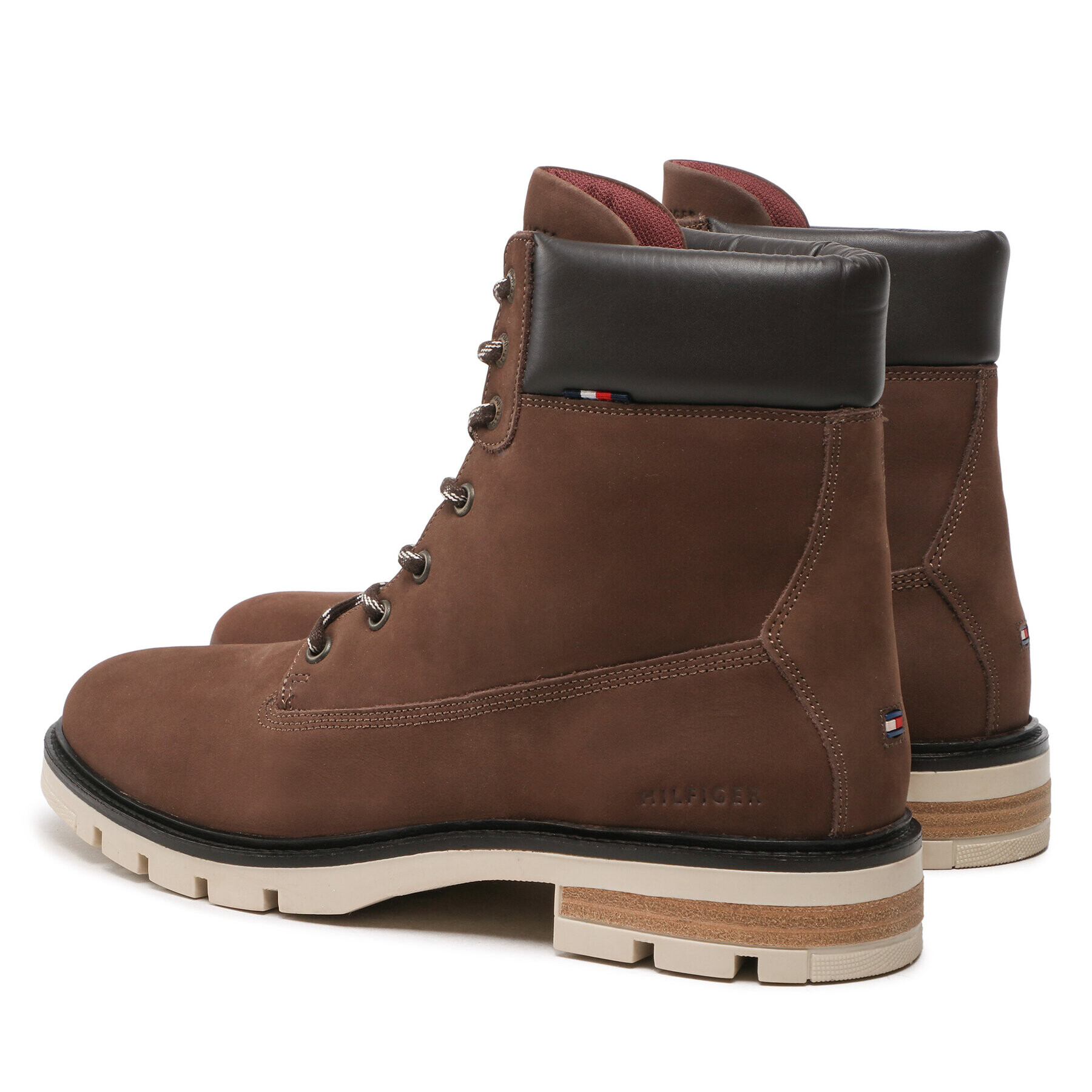 Tommy Hilfiger Туристически oбувки Padded Nubuck Boot FM0FM04205 Кафяв - Pepit.bg