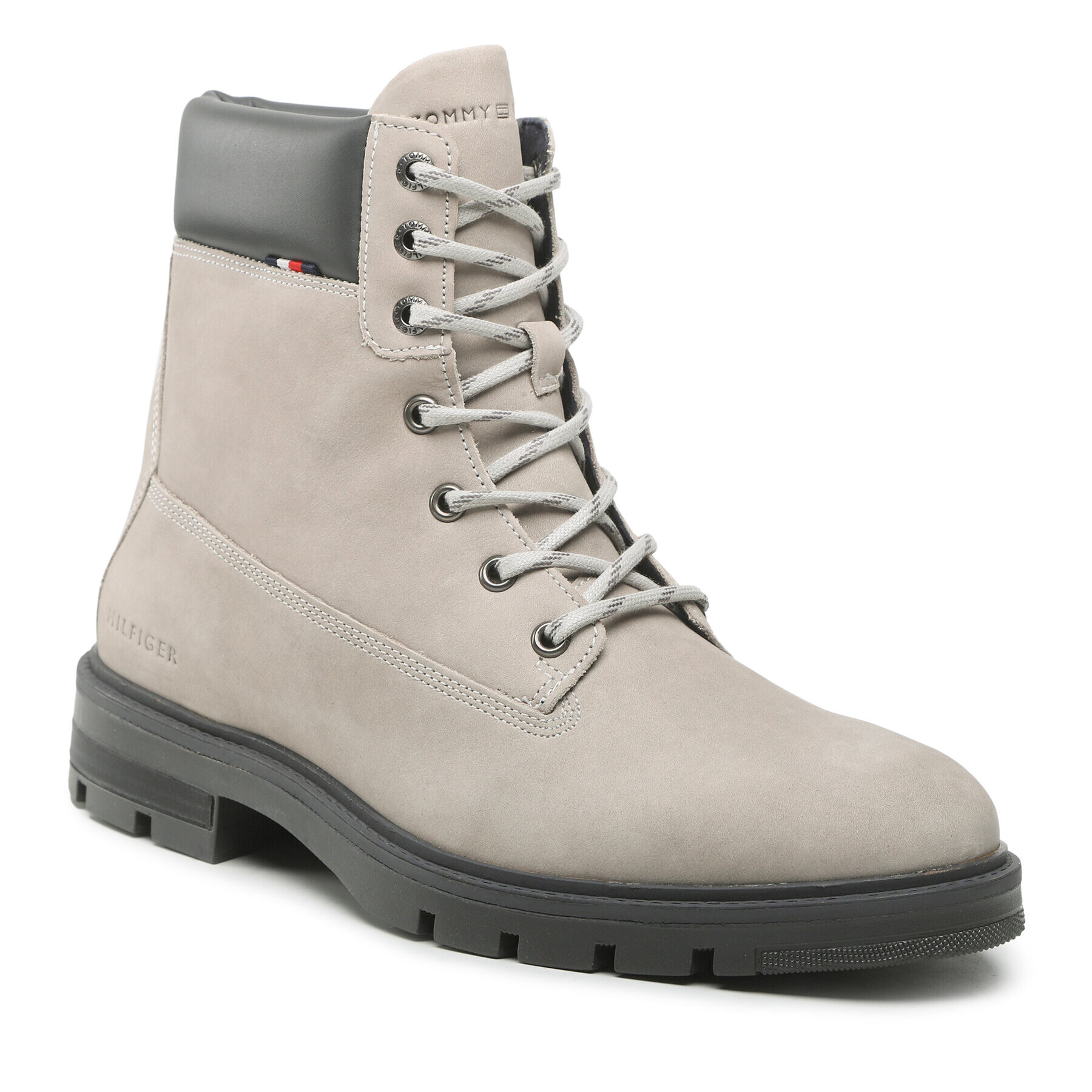 Tommy Hilfiger Туристически oбувки Padded Nubuck Boot FM0FM04205 Сив - Pepit.bg