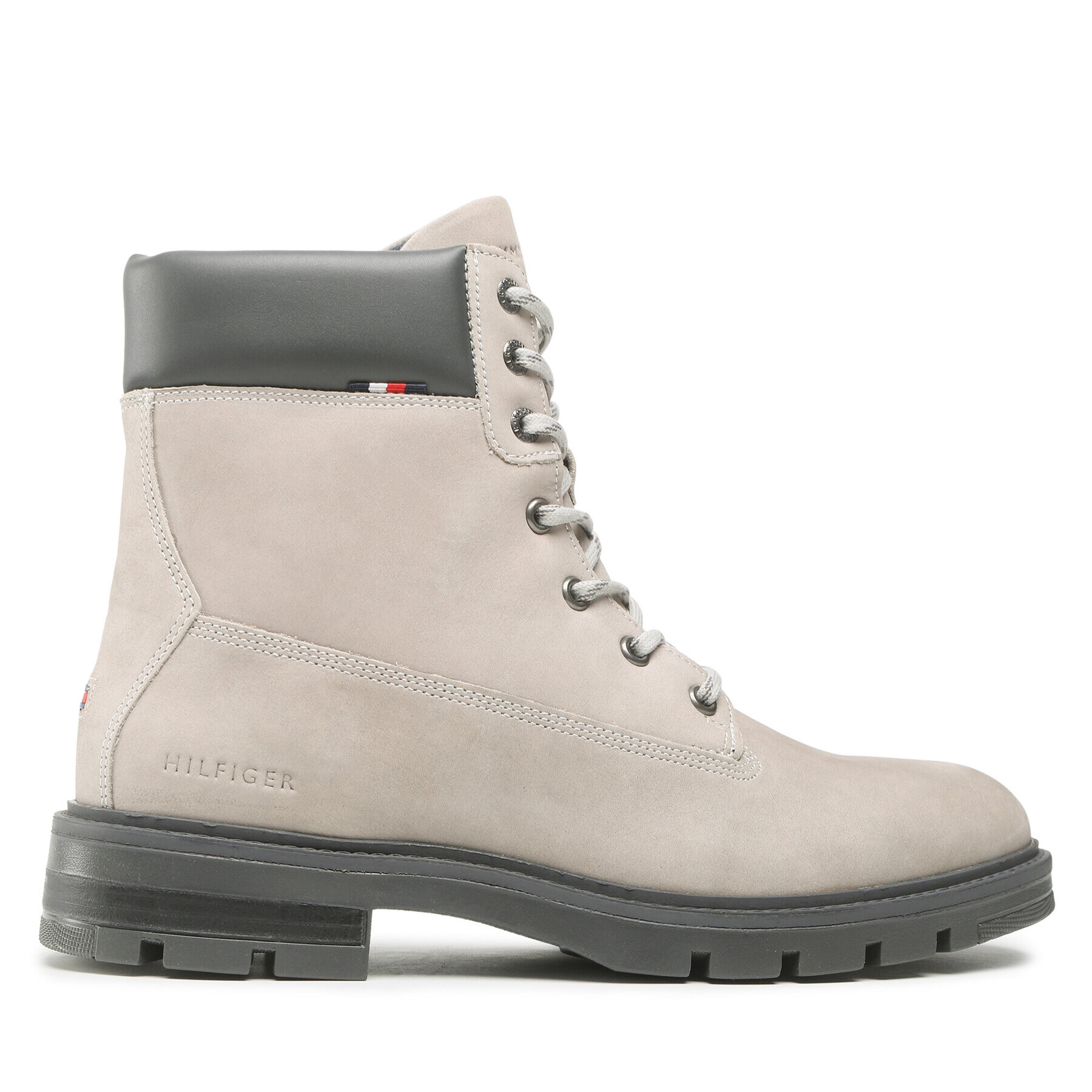 Tommy Hilfiger Туристически oбувки Padded Nubuck Boot FM0FM04205 Сив - Pepit.bg