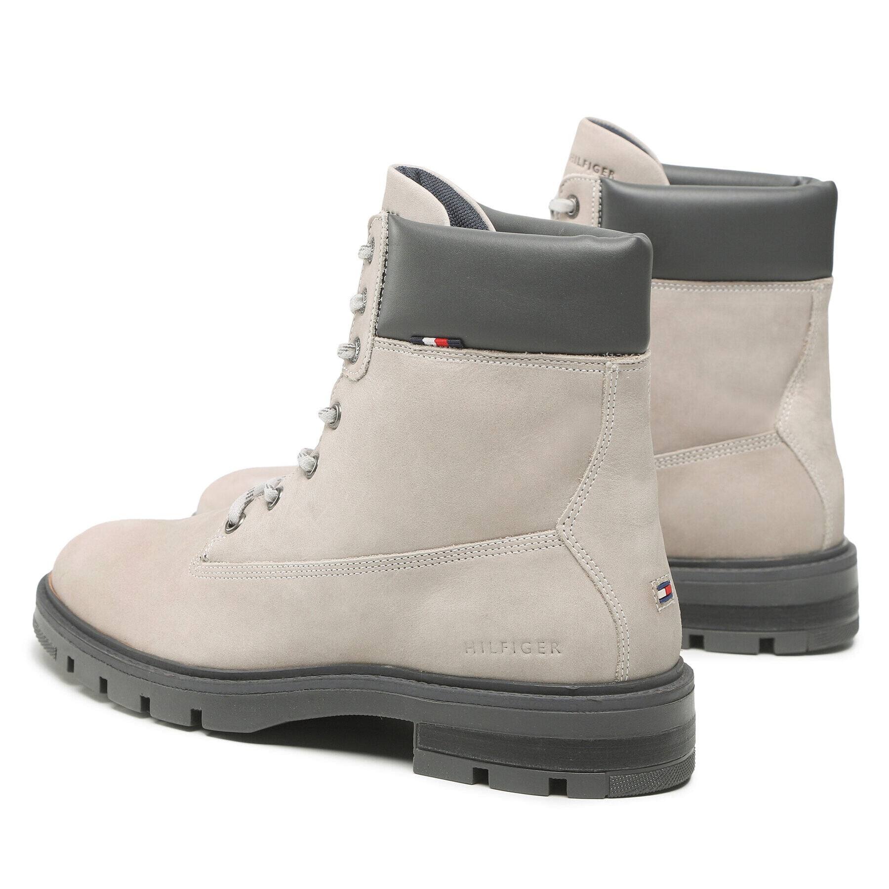 Tommy Hilfiger Туристически oбувки Padded Nubuck Boot FM0FM04205 Сив - Pepit.bg