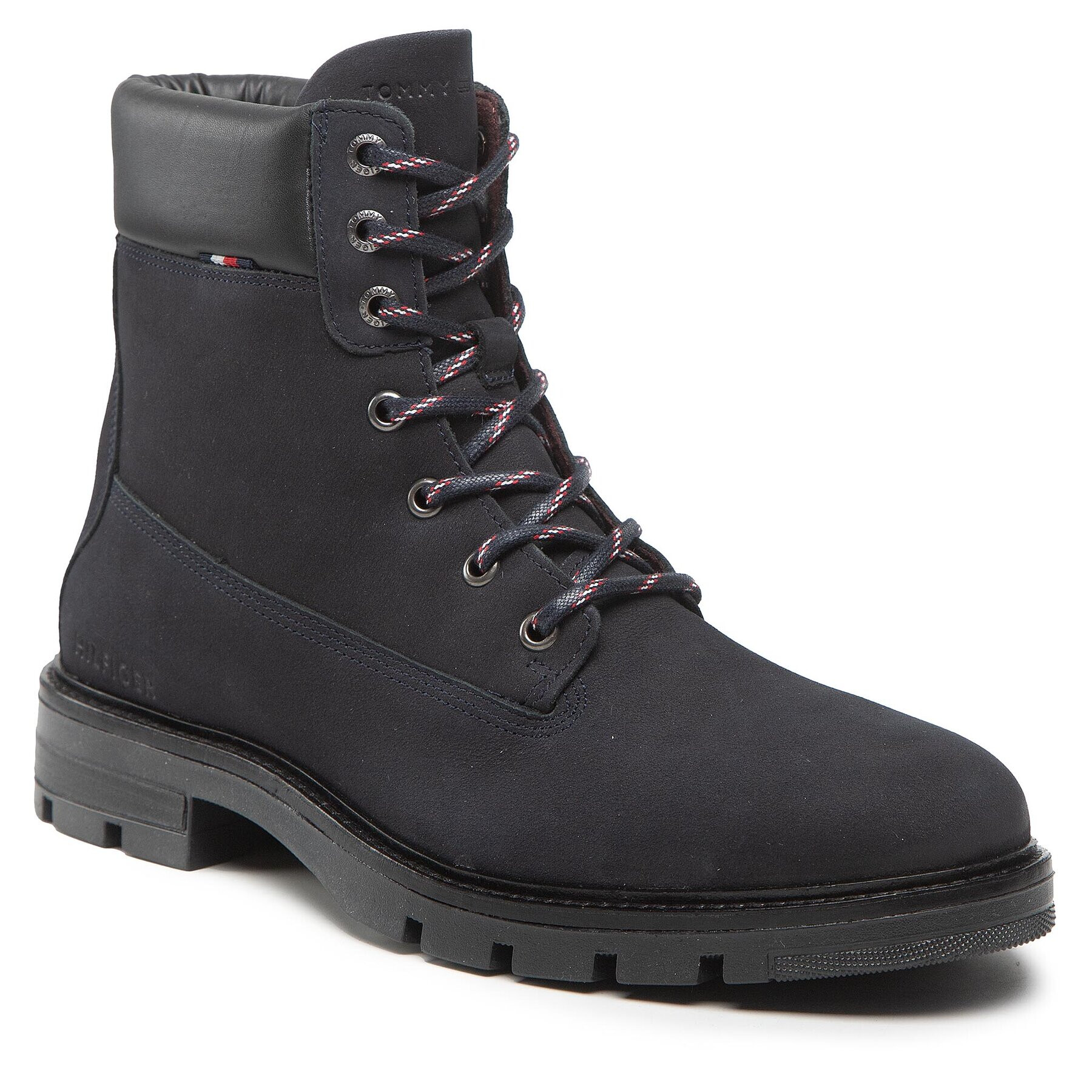 Tommy Hilfiger Туристически oбувки Padded Nubuck Boot FM0FM04205 Тъмносин - Pepit.bg